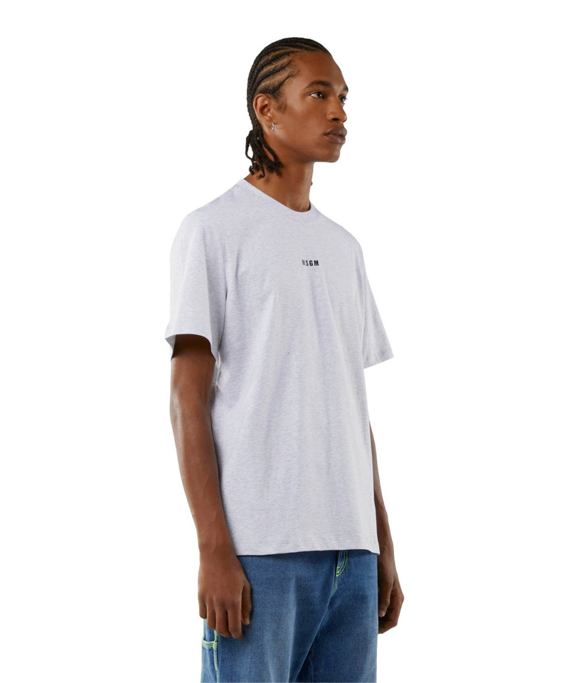 Round neck cotton T-shirt with micro logo 5