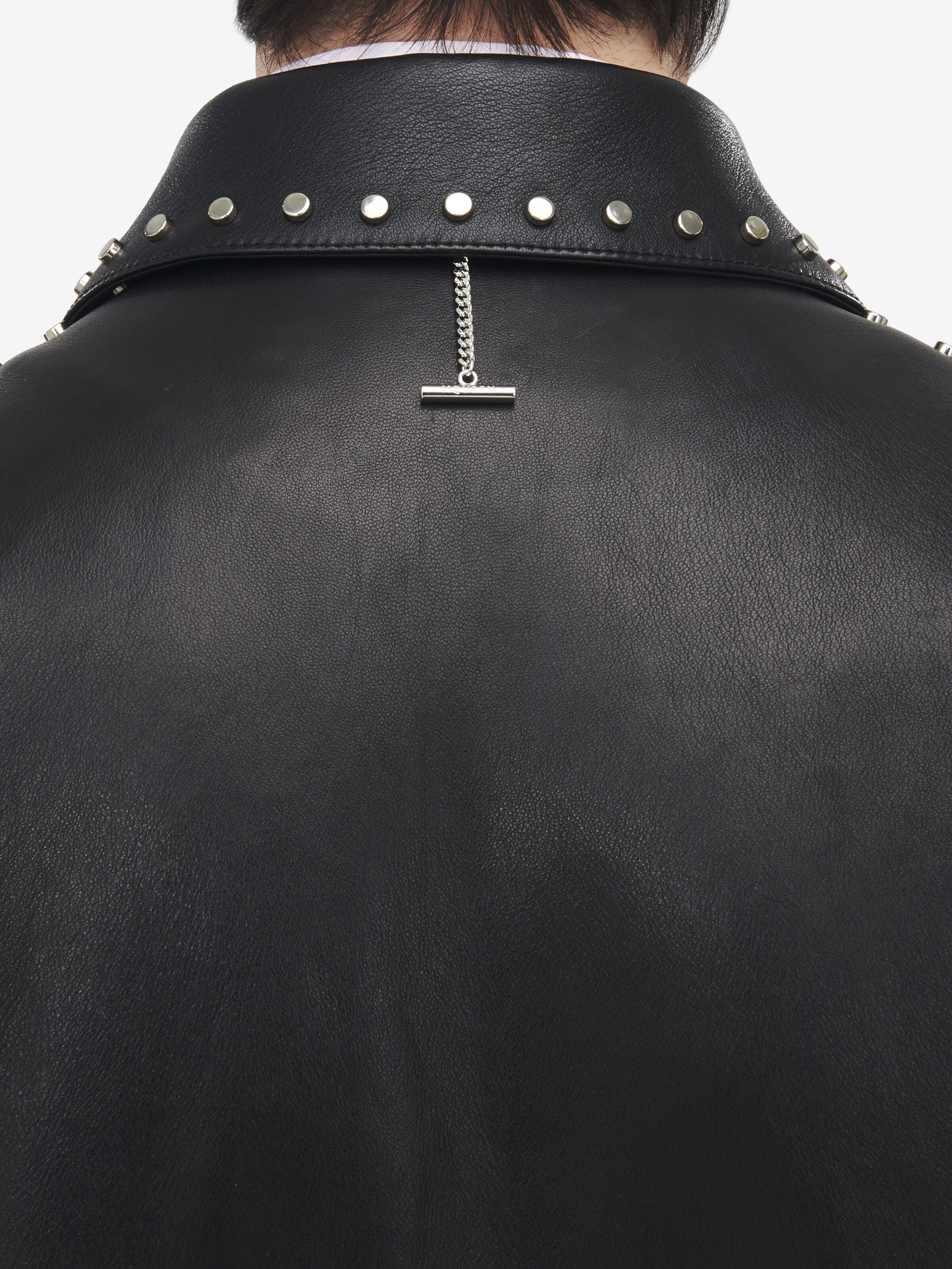 Studded Leather Aviator Jacket - 6