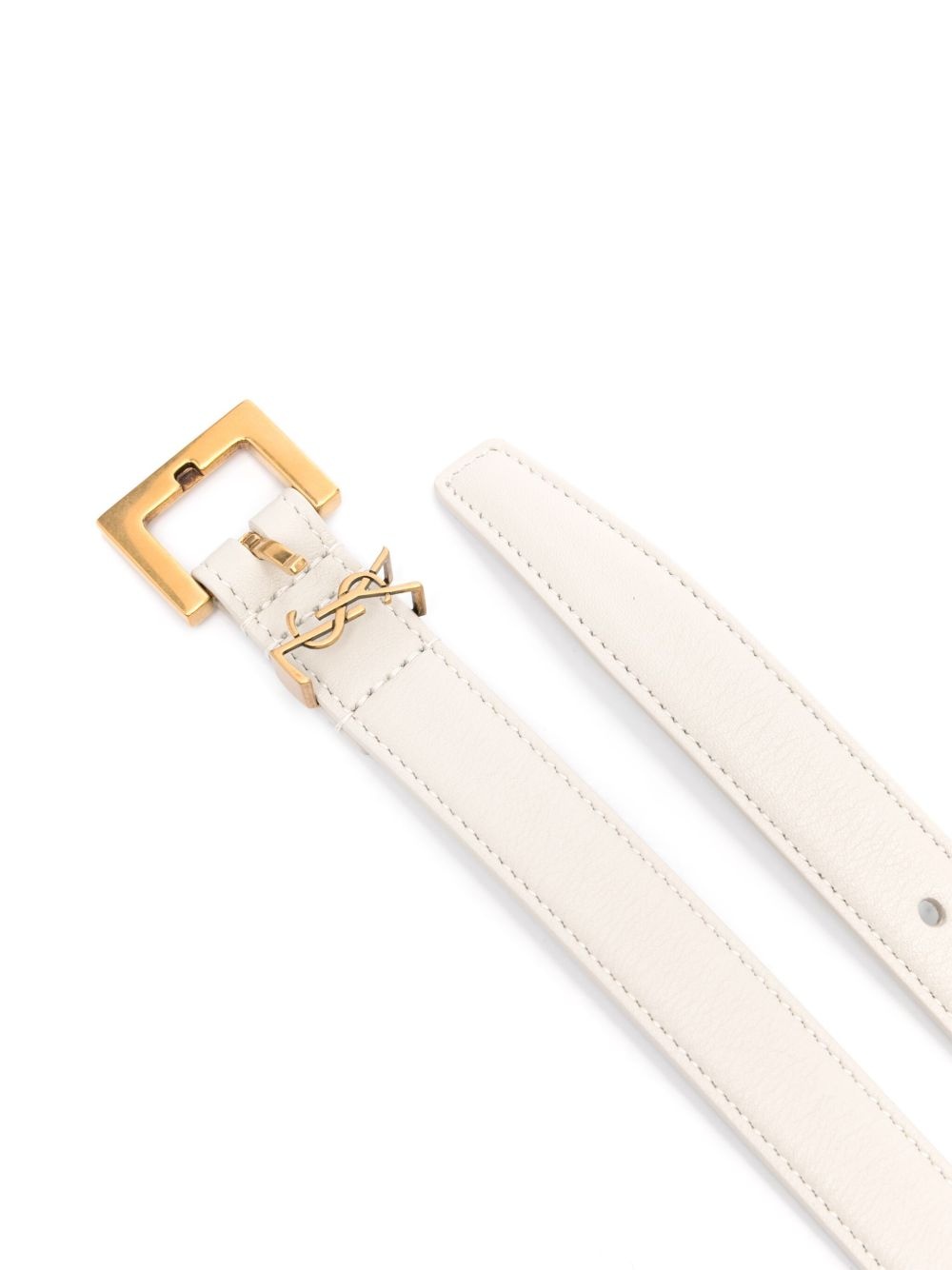 Monogram square-buckle narrow belt - 2