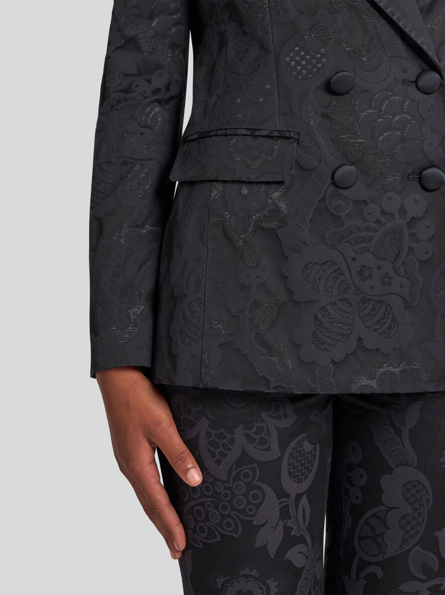 DOUBLE-BREASTED JACQUARD JACKET - 2