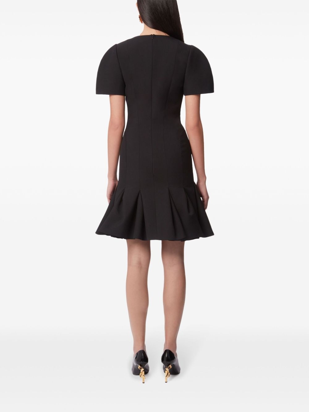 peplum-hem wool dress - 4