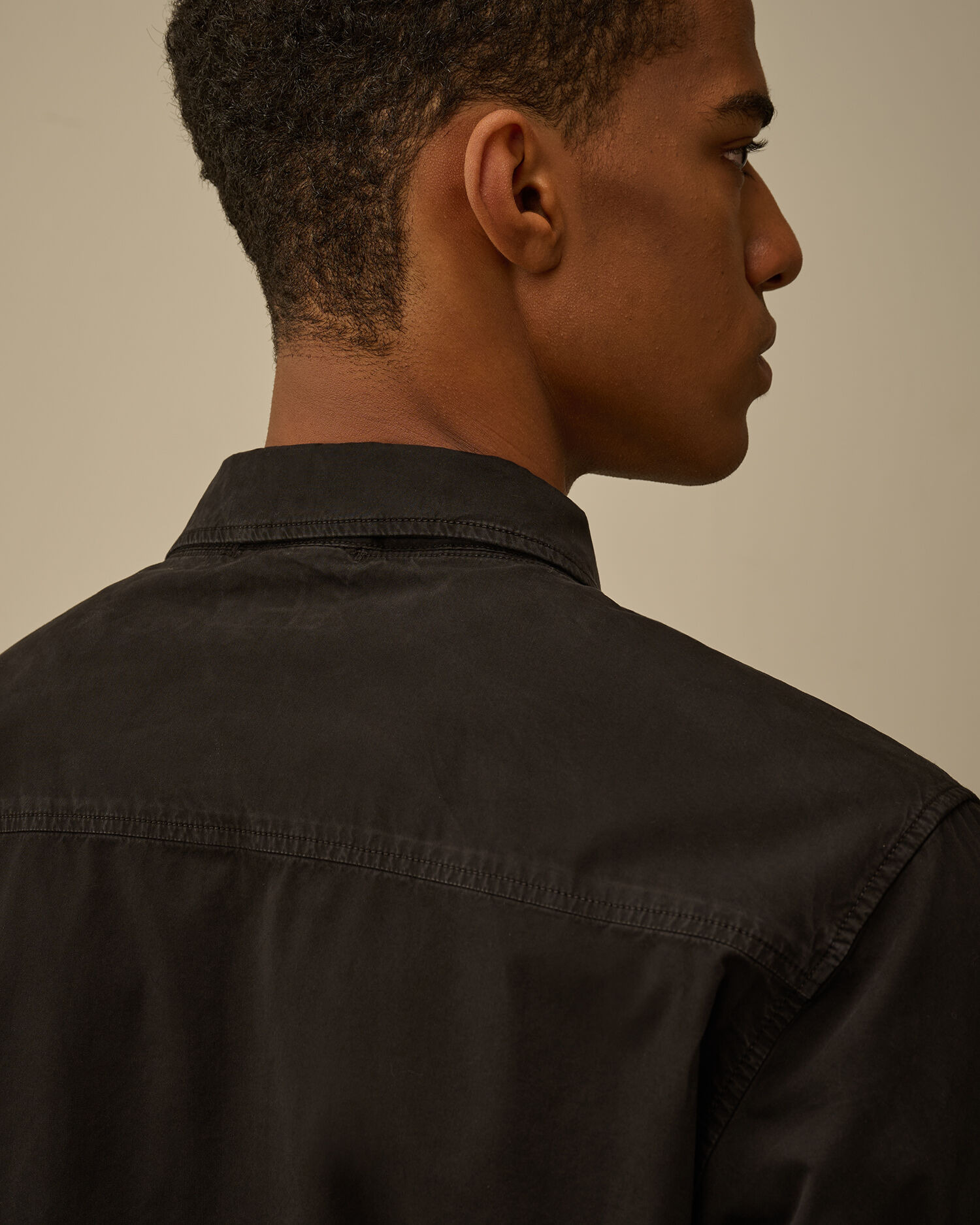 Organic Gabardine Zipped Overshirt - 6