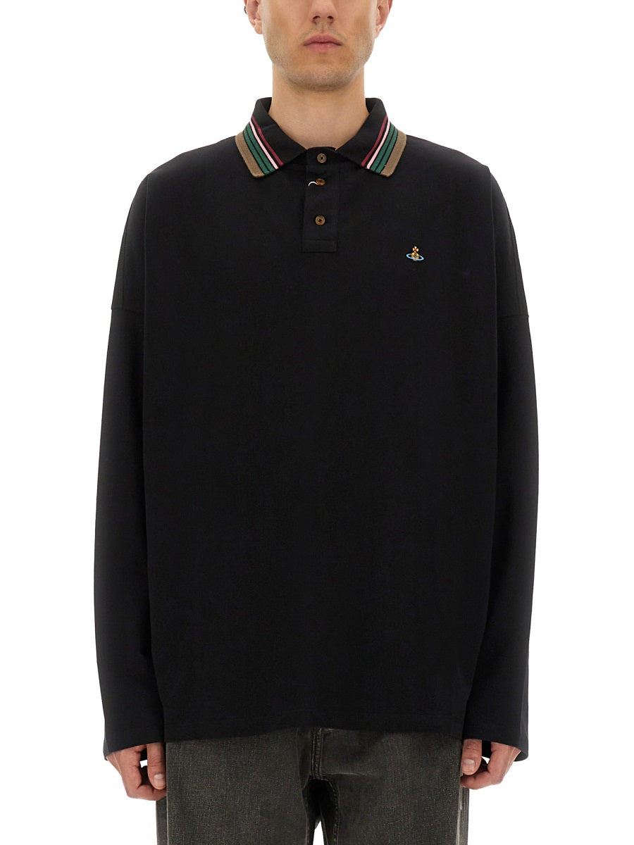 Long-Sleeved Polo Shirt - 1
