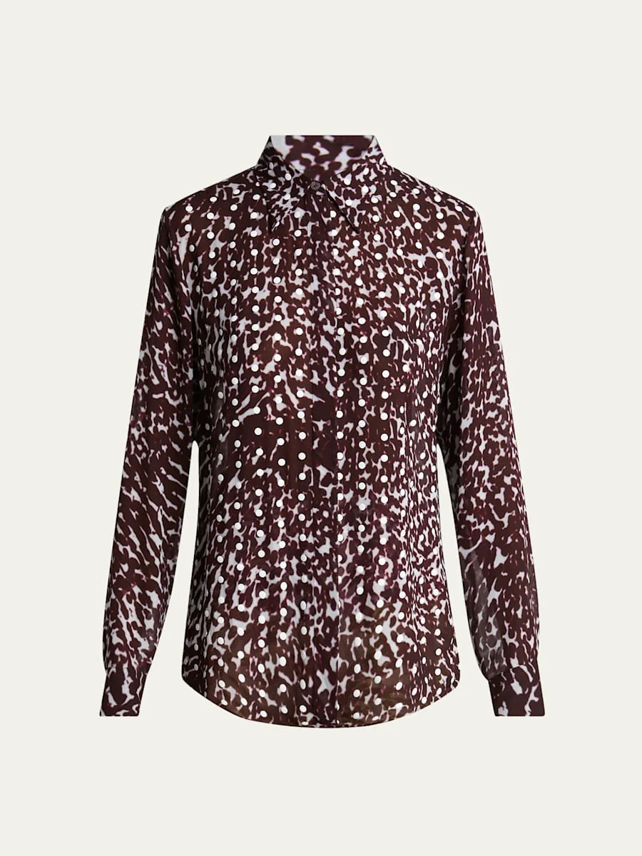 Chowy Polka-Dot Button-Down Shirt - 1