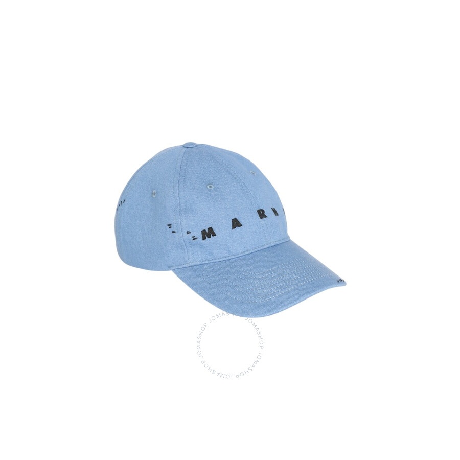 Marni Marni Logo-Embroidered Denim Baseball Cap | jomashop