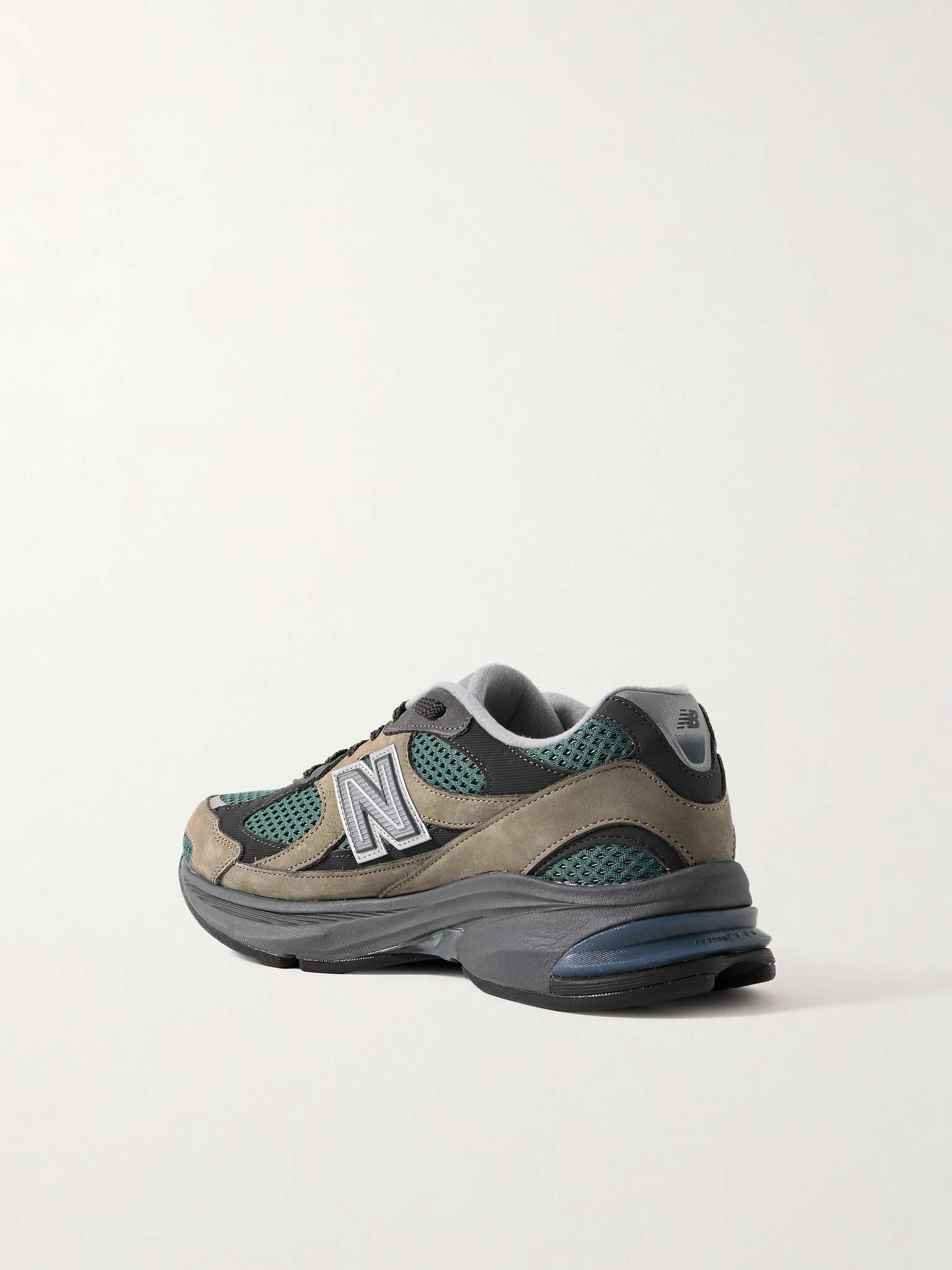 2010 Rubber-Trimmed Mesh and Suede Sneakers - 4