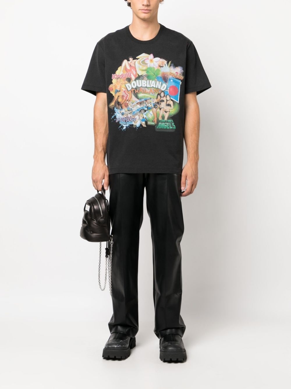 graphic-print crew-neck T-shirt - 2