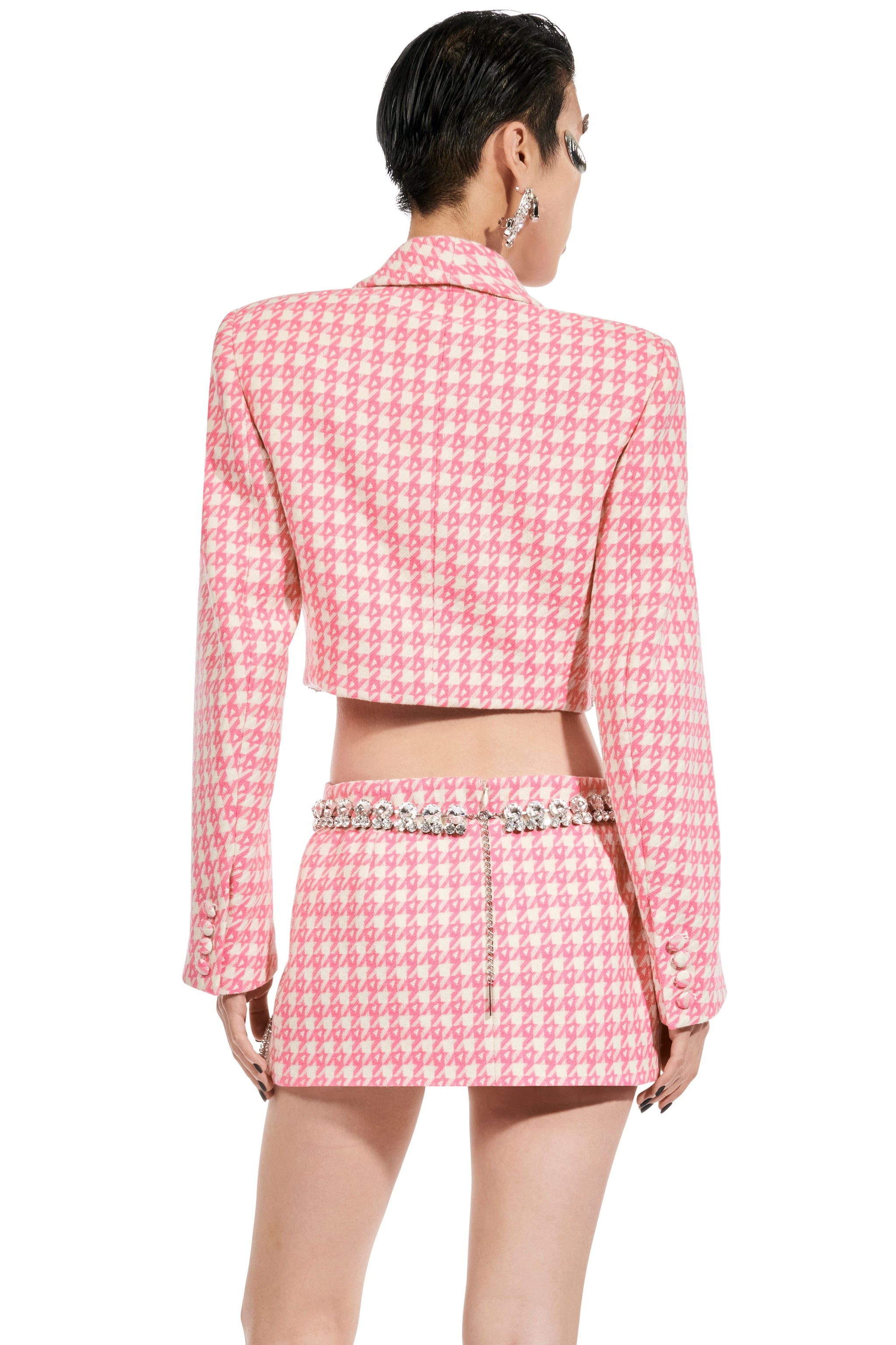 DECO BOW SLIT CROPPED BLAZER - 2