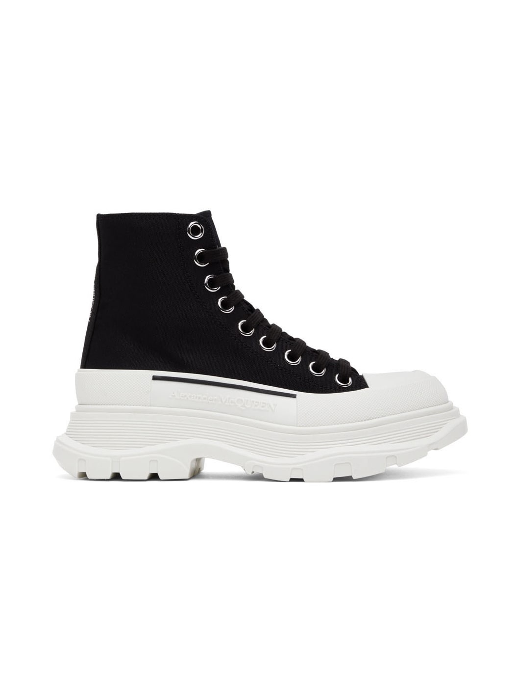 Black Tread Slick High-Top Sneakers - 1