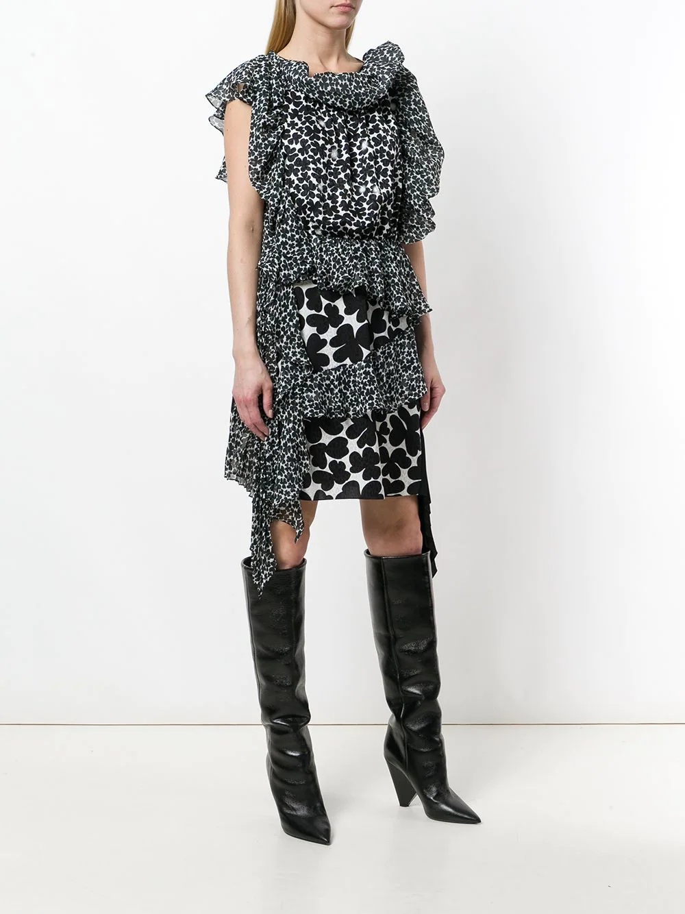 asymmetric patterned dress - 3