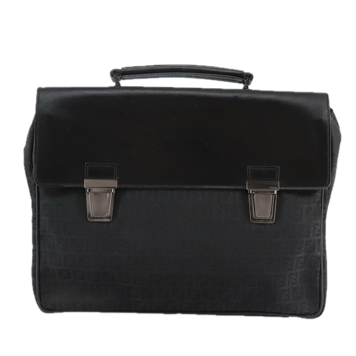 FENDI Zucchino Canvas Business Bag Black - 13