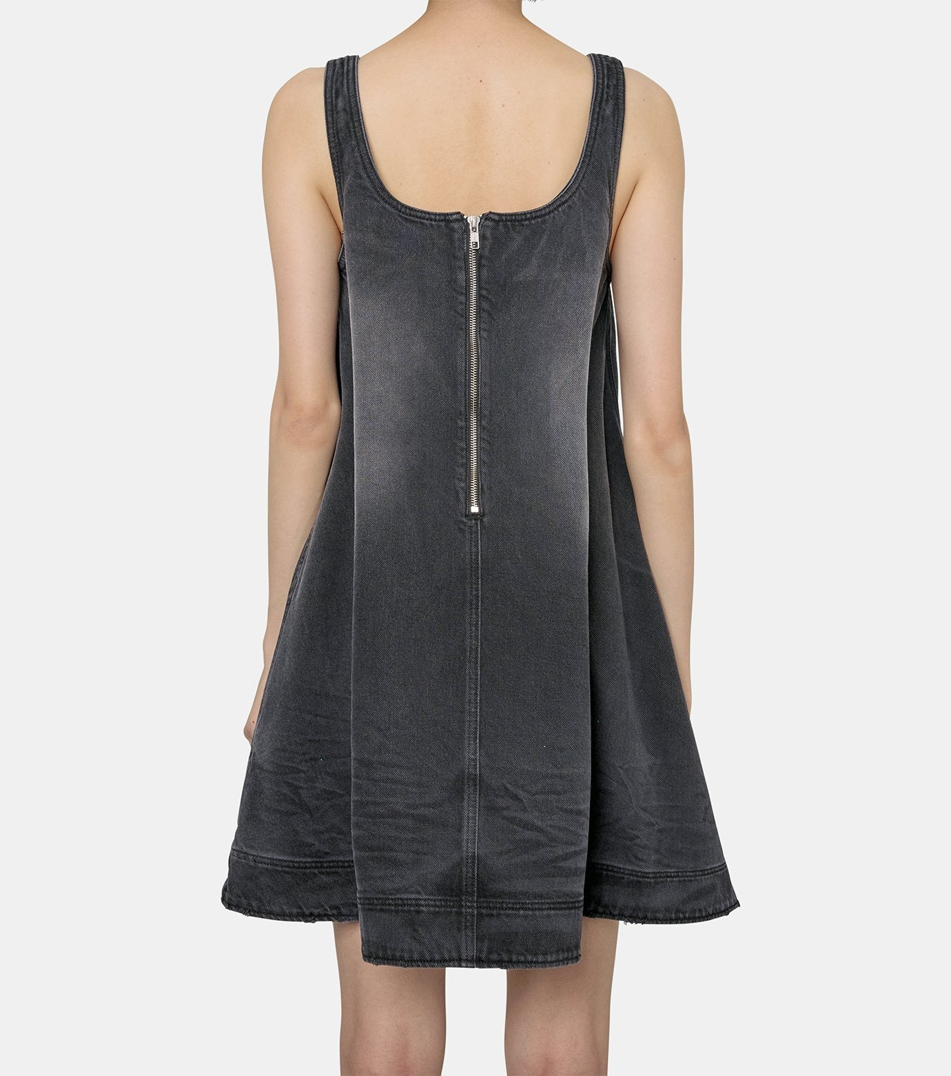 A-line Denim Mini Dress w/Emb - 3