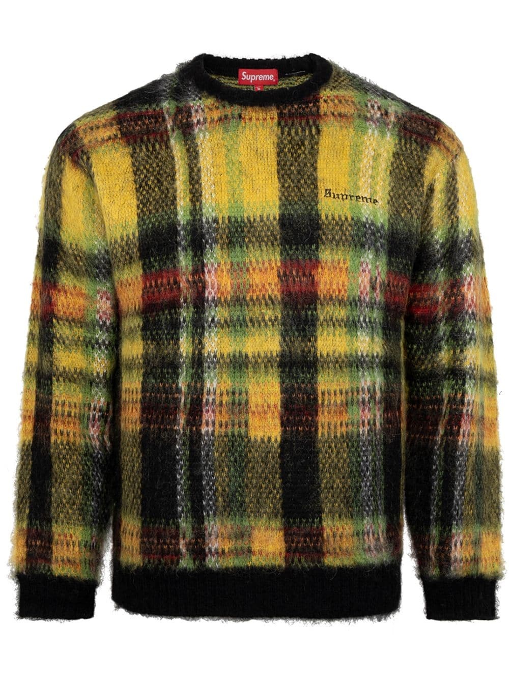 brushed plaid sweatshirt - 1