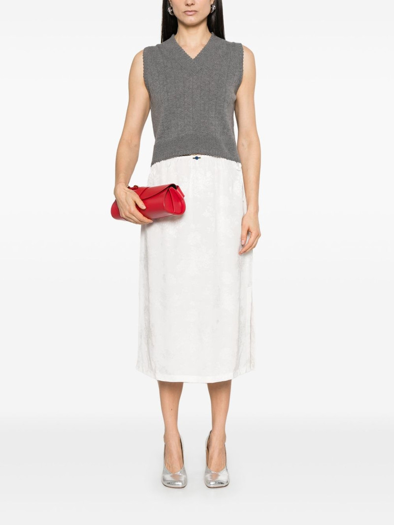 CORDERA floral-jacquard midi skirt outlook