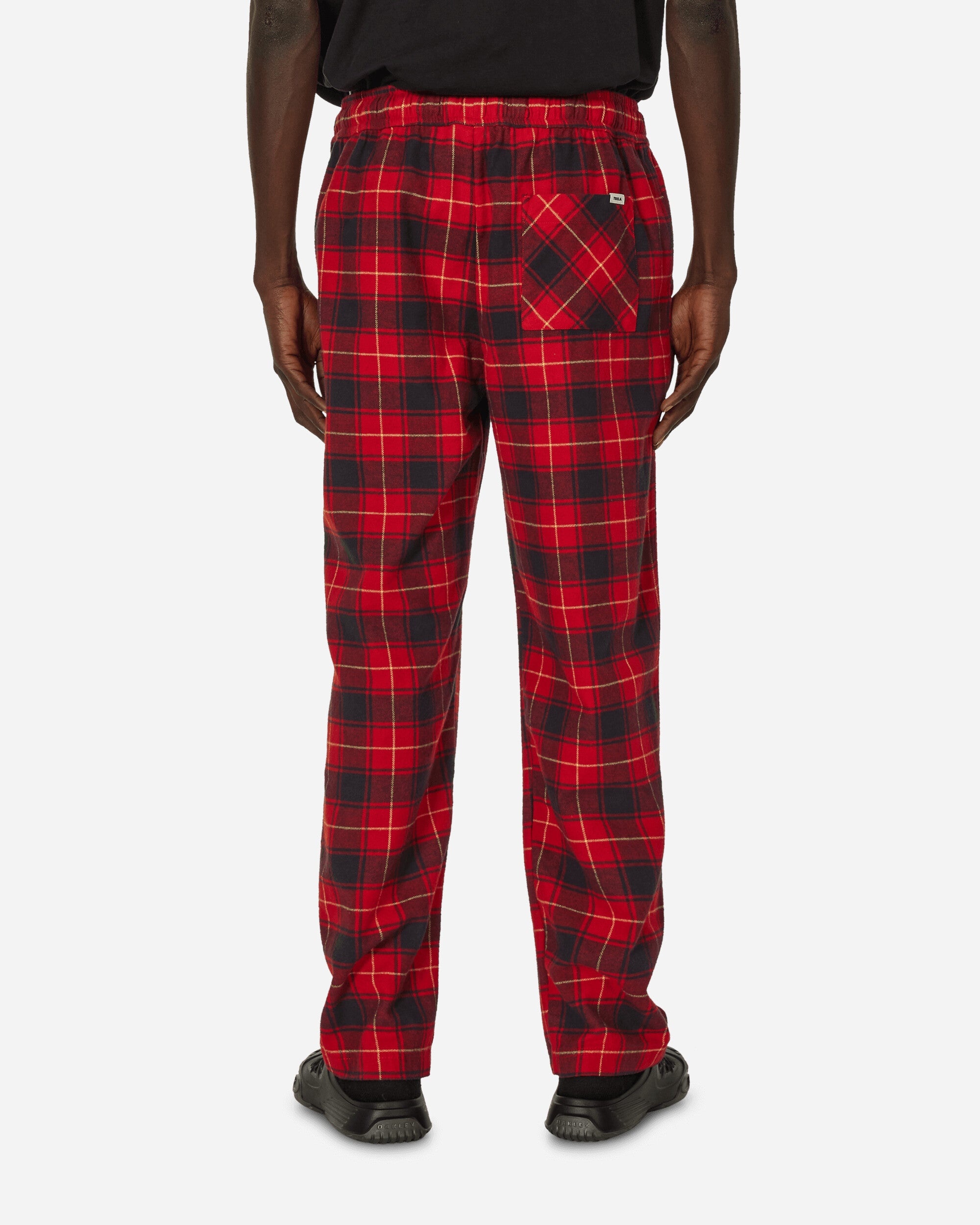 Flannel Plaid Pijamas Pants Red - 3