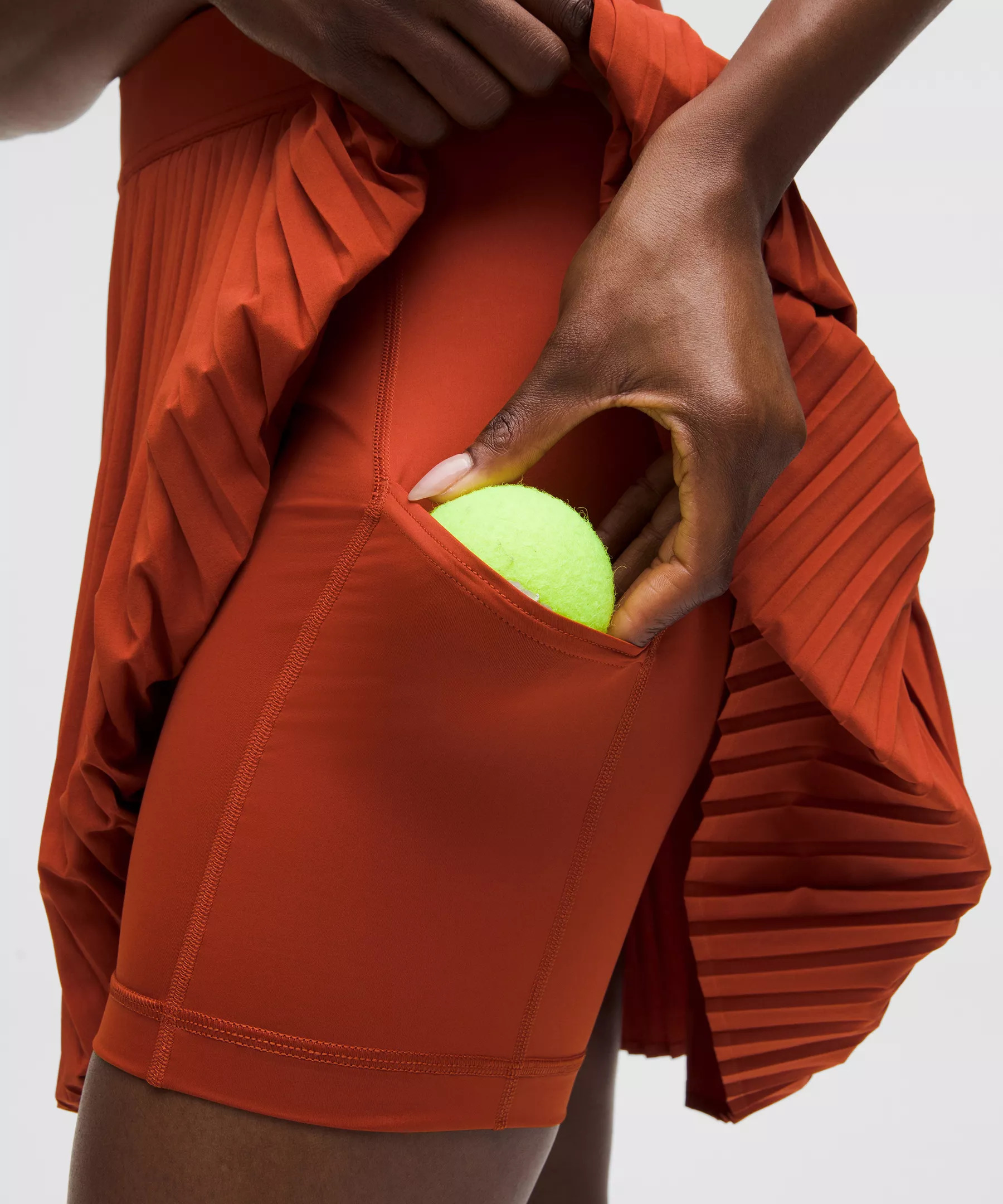 Pleated High-Rise Knee-Length Tennis Skirt - 4