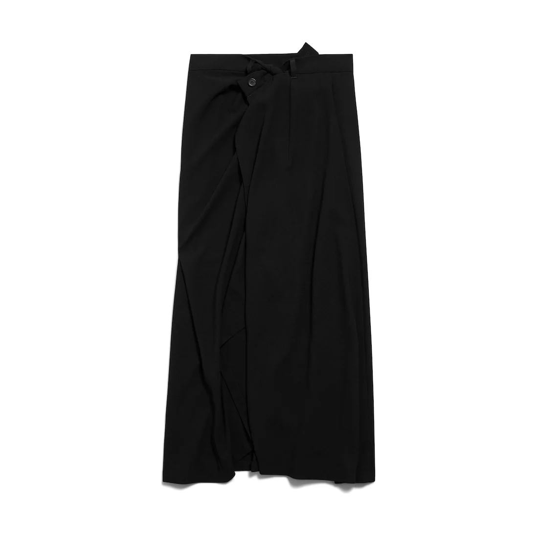 Women's Draped Tailored Skirt in Black - 1