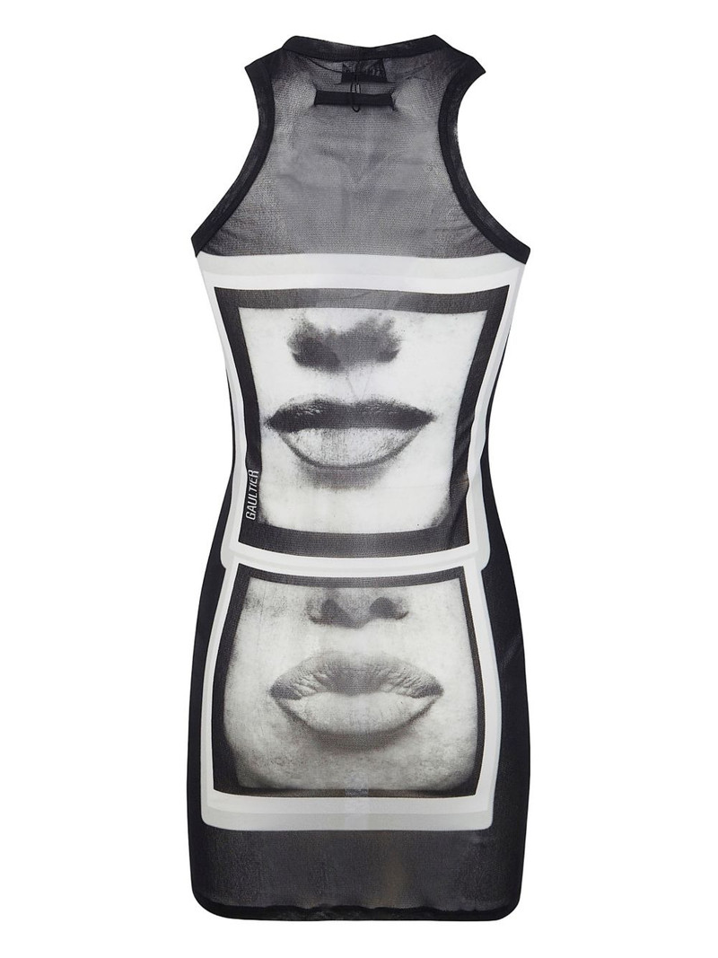 Jean Paul Gaultier face-print mini dress outlook