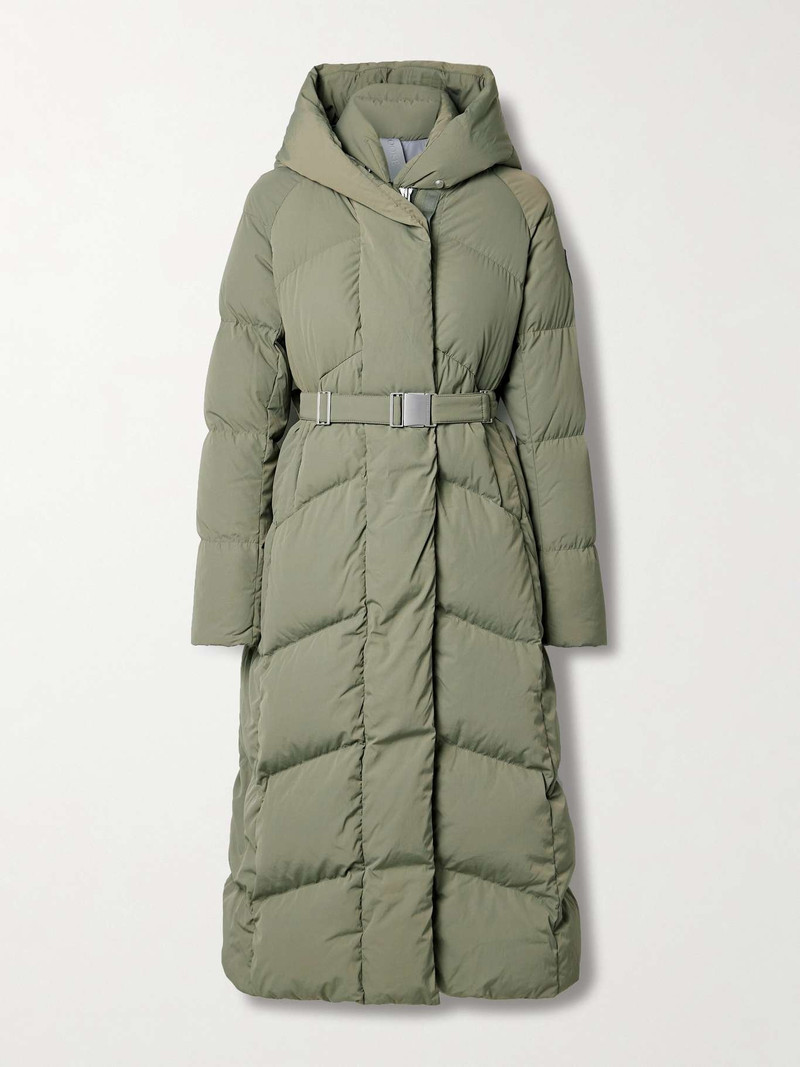 Marlow hooded belted quilted Ventera down parka 1