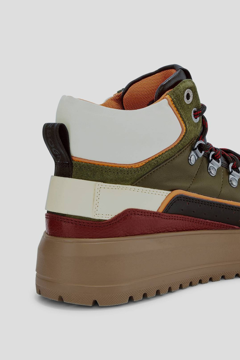 ANTWERP HIGH-TOP SNEAKERS IN BLACK/GREEN 7