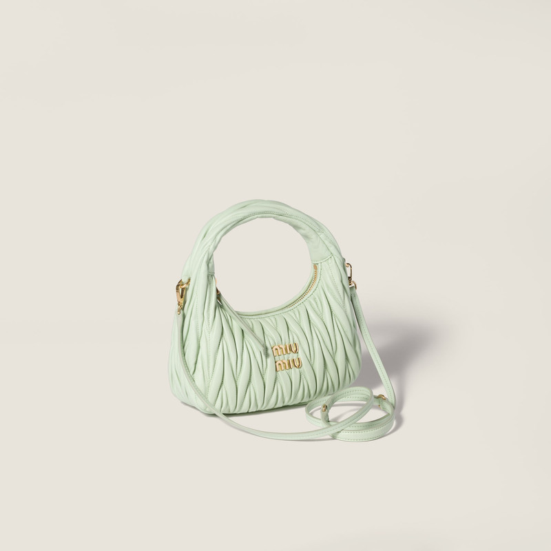Miu Miu Wander matelassé nappa leather hobo bag outlook