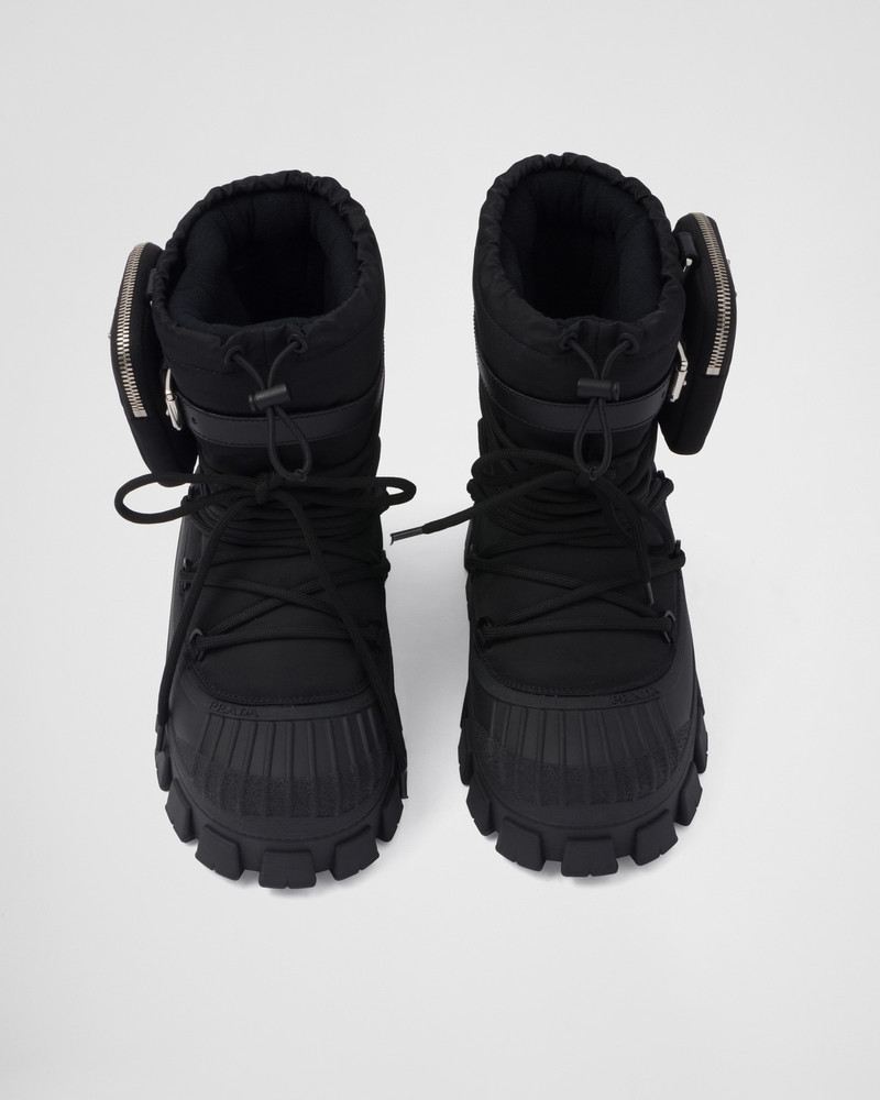 Nylon gabardine après-ski boots 4