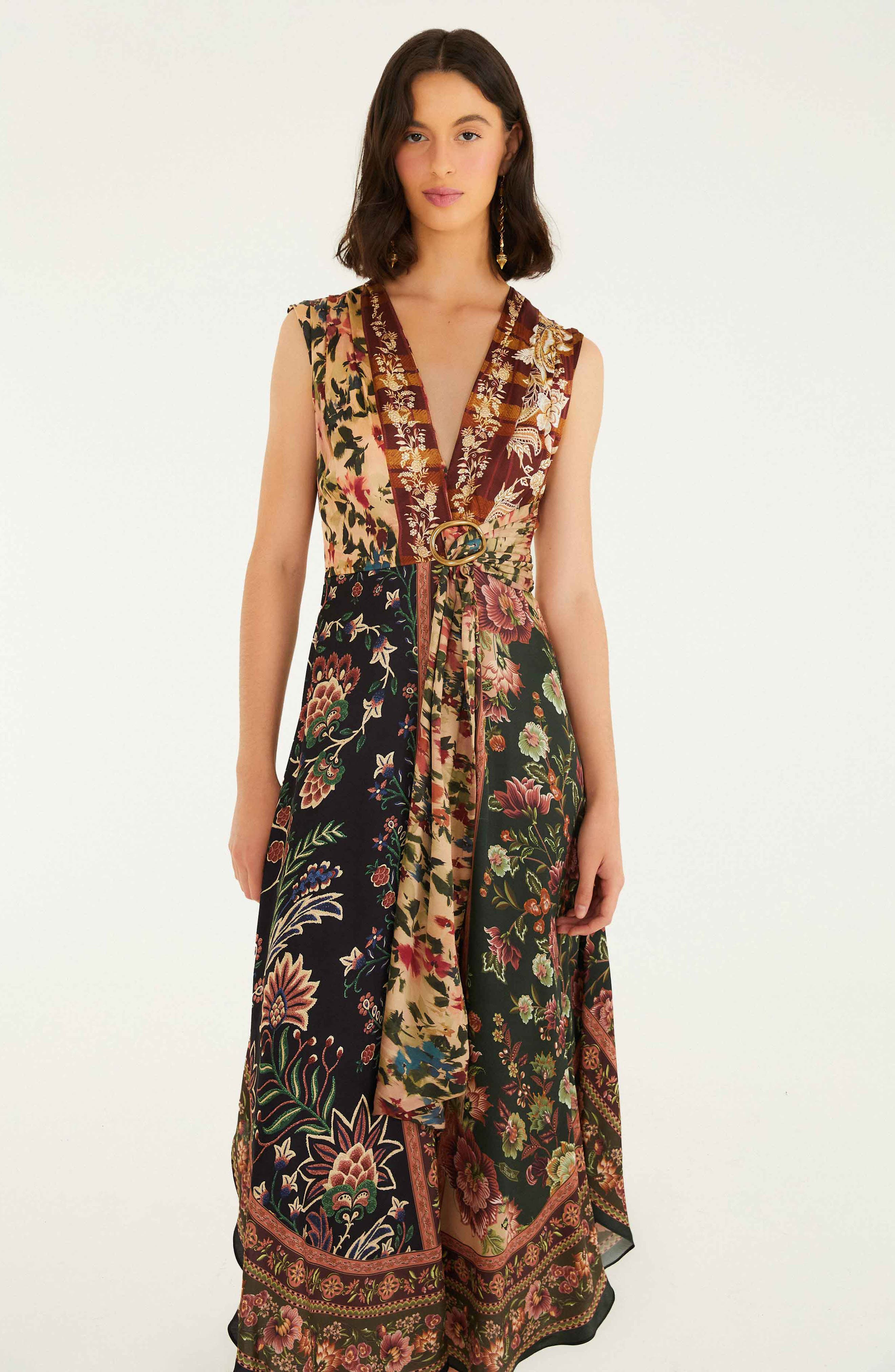 FARM Rio Winter Garden Mix Sleeveless Sundress at Nordstrom - 3