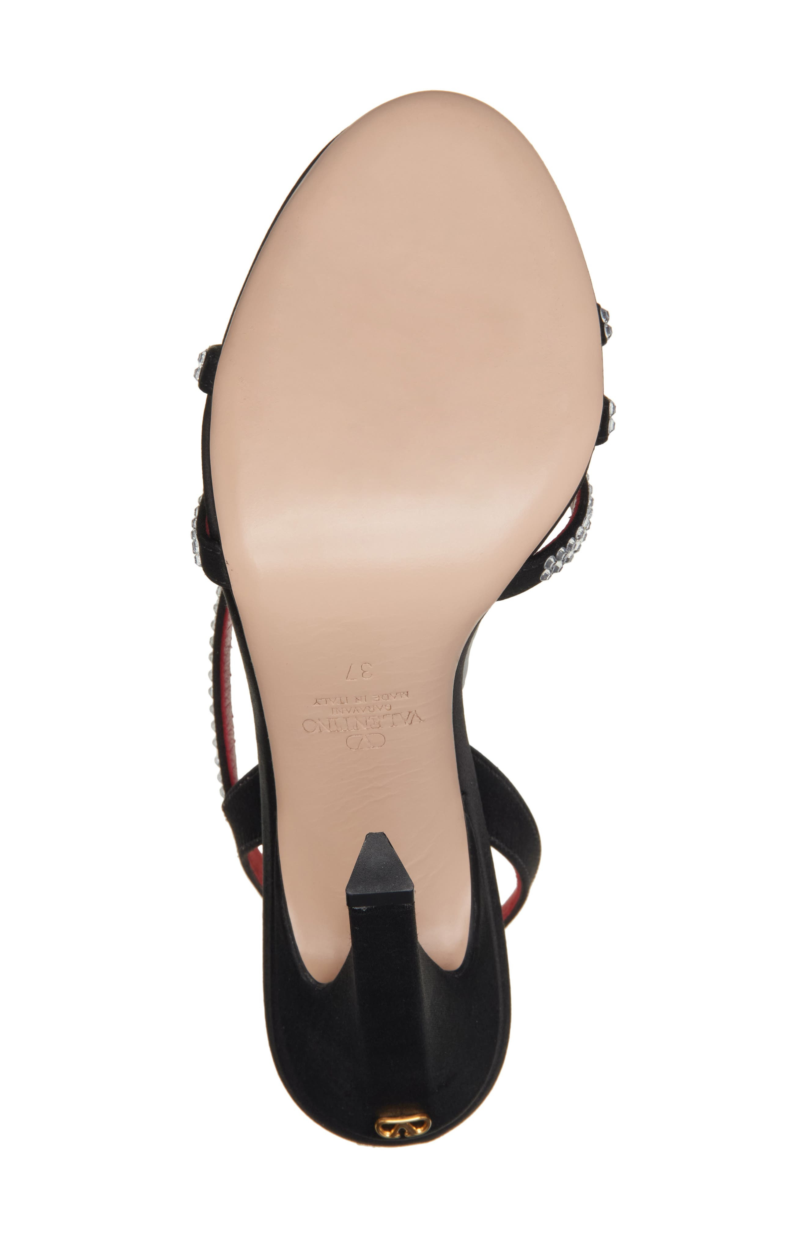 Valentino Crystal Embellished Slingback Sandal in Nero/Crystal at Nordstrom - 6