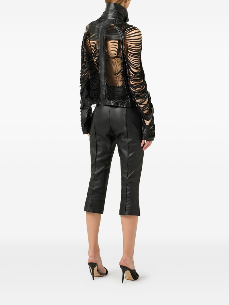 leather side-slits trousers 3