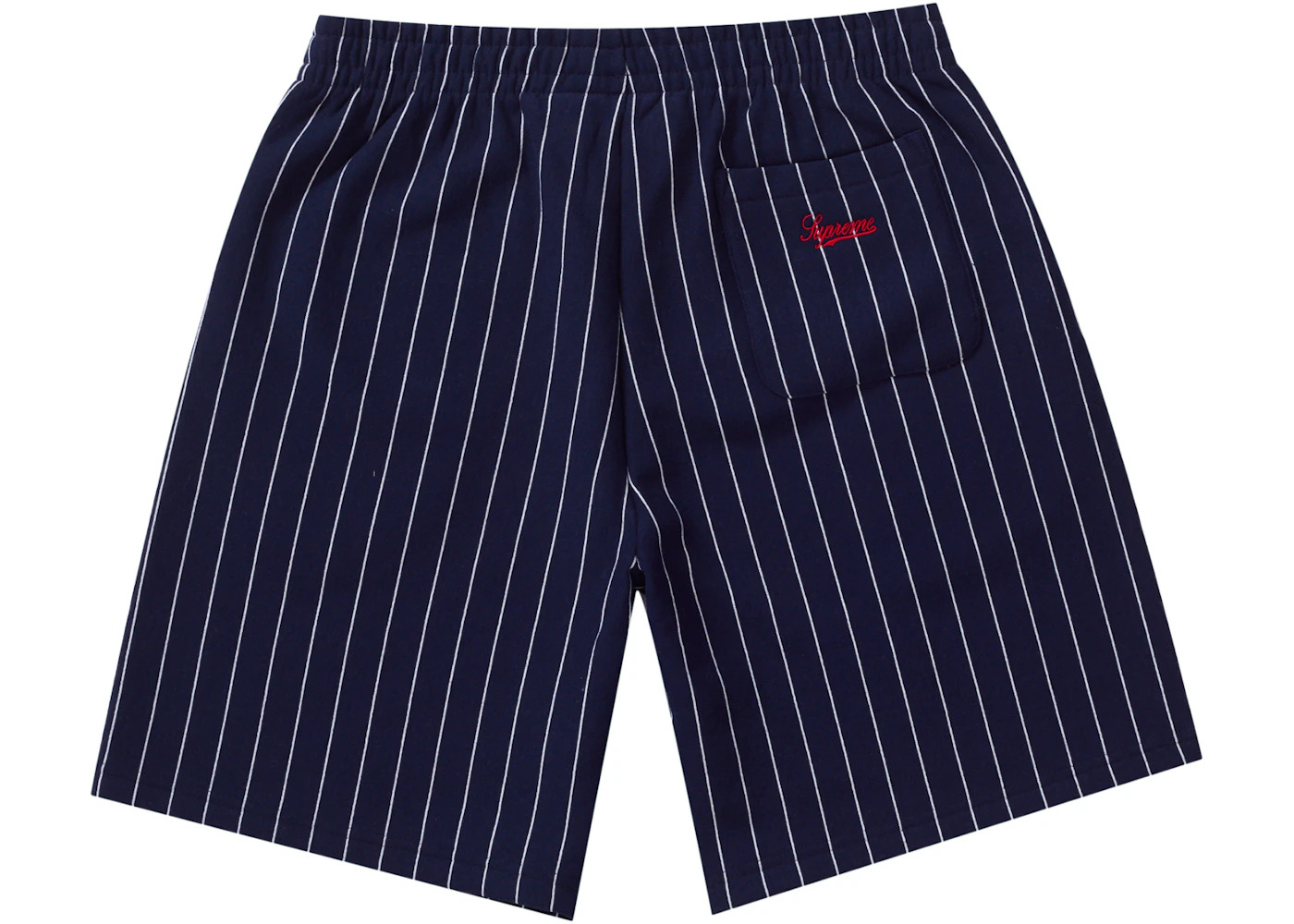 Supreme Pinstripe Sweatshort Navy - 2