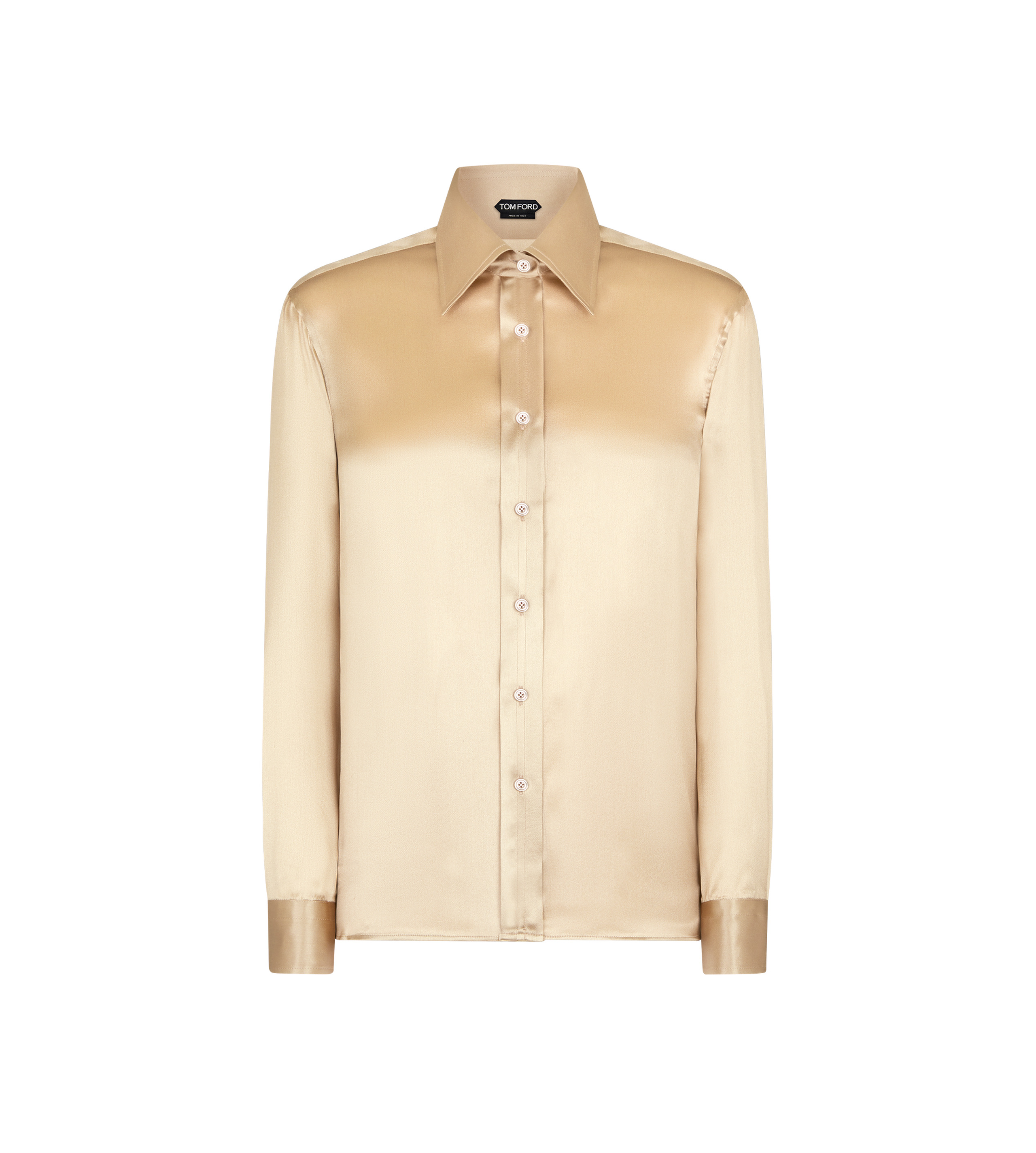 FLUID CHARMEUSE SILK SHIRT - 1