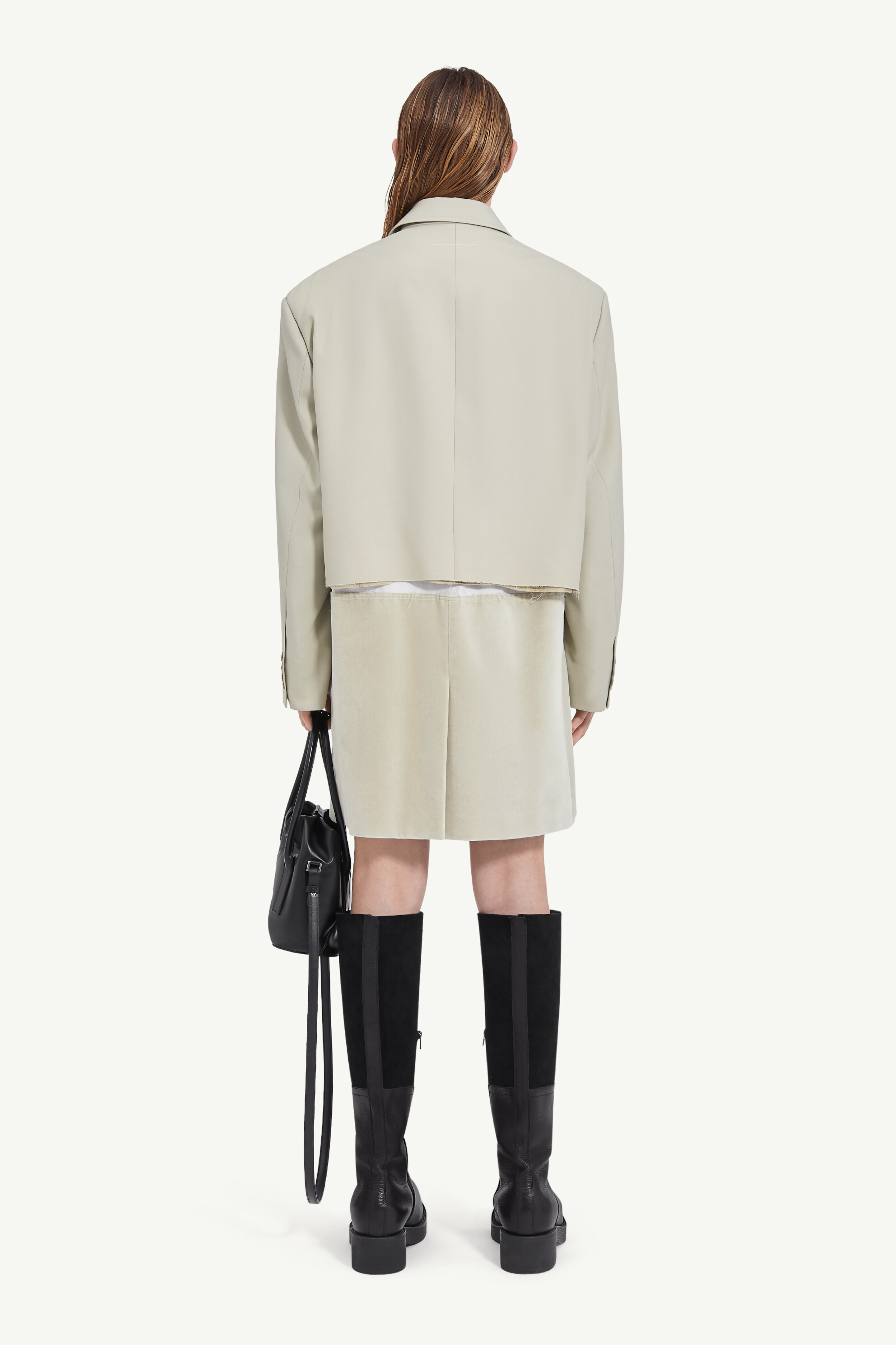 Cropped suit jacket - 4