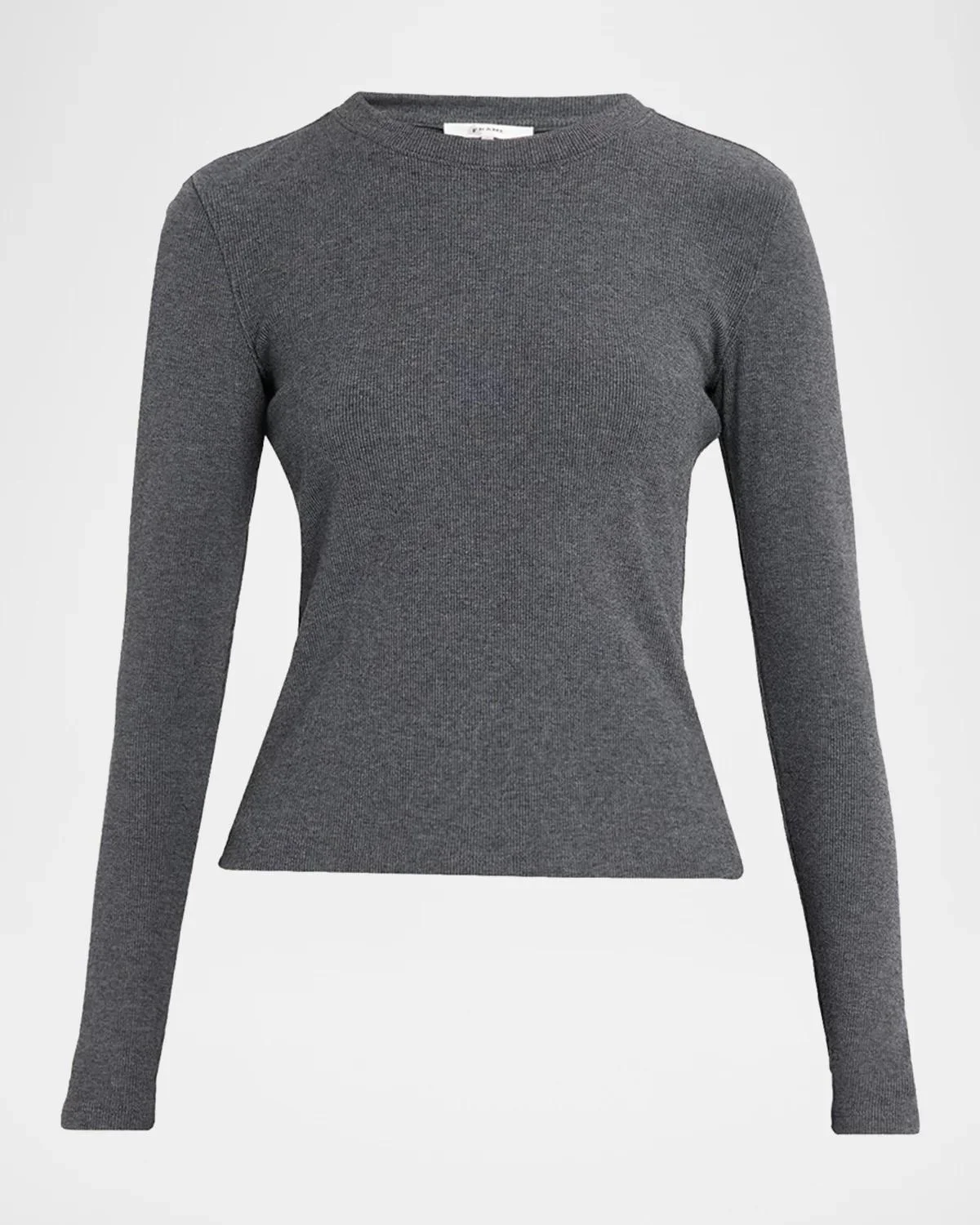 The Long-Sleeve Rib Crewneck Top - 1