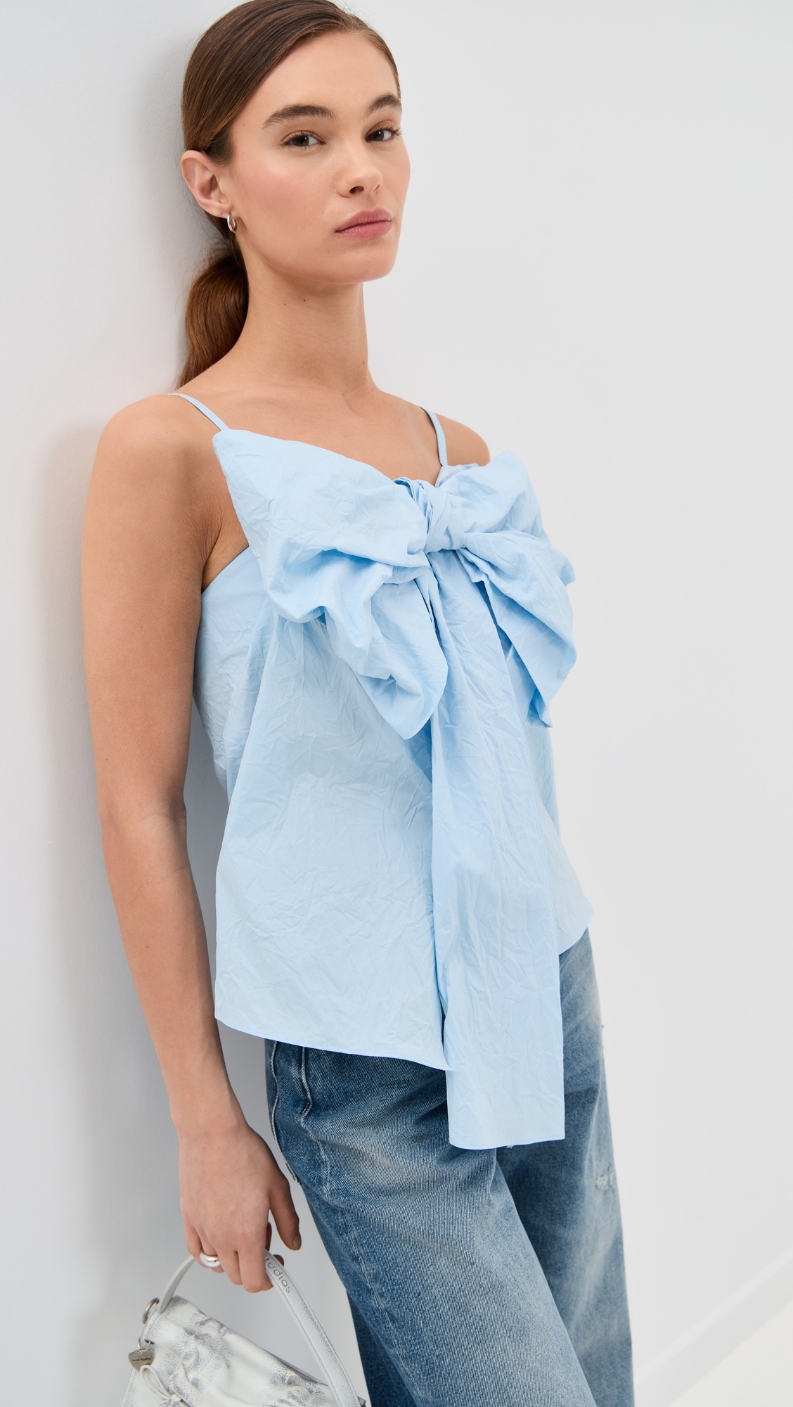 Tanessa Crinkled Cotton Poplin Top - 4