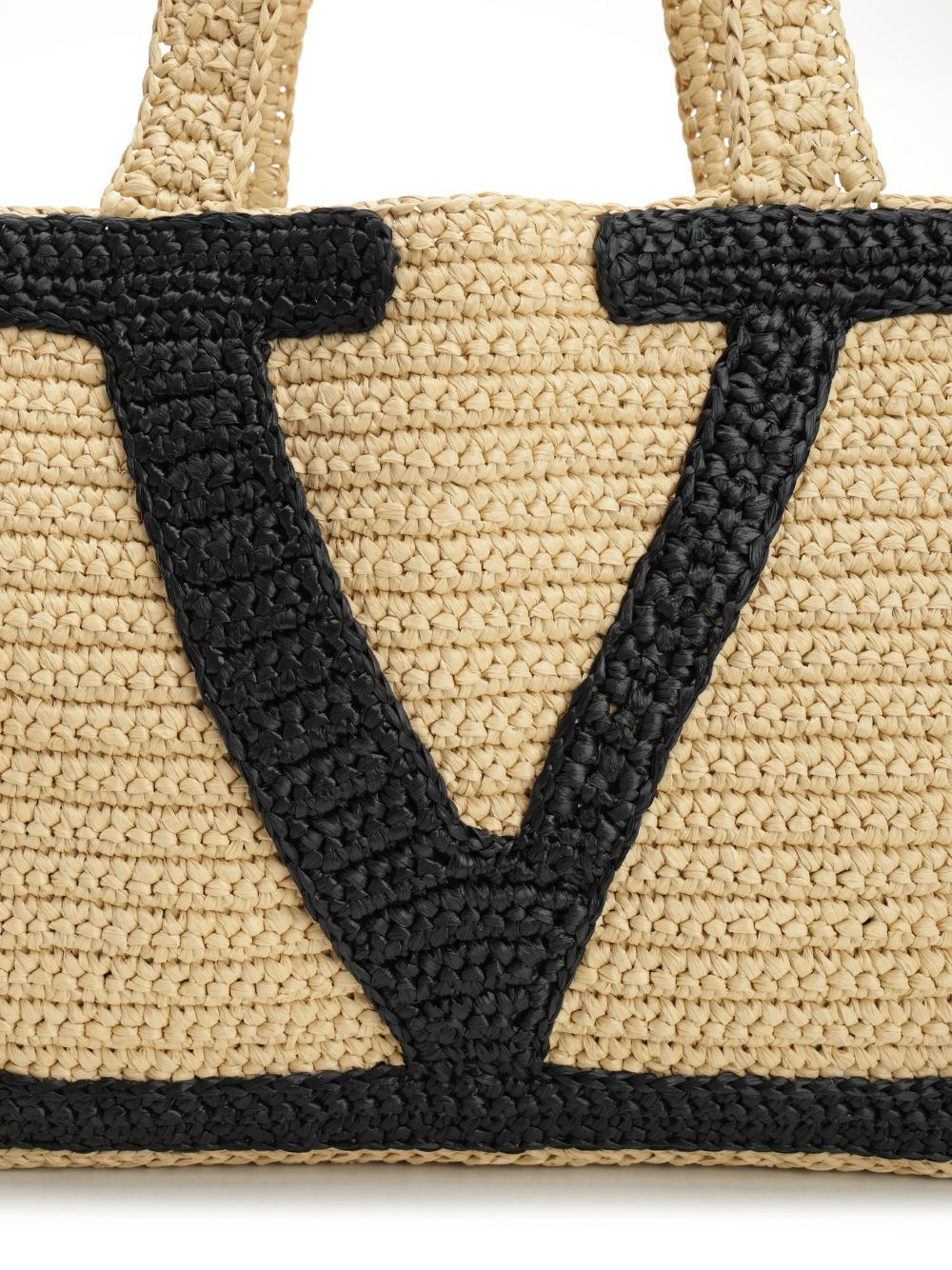 Large Tote | Viva Superstar Crochet | Crochet Rafia Handbags Beige - 5