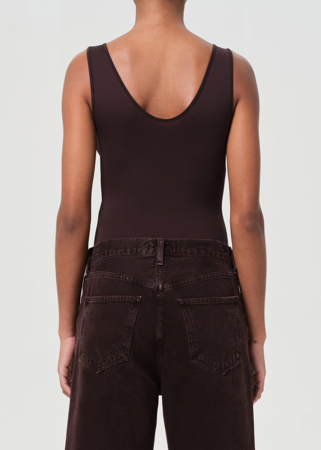 TORA TANK BODYSUIT IN CHOCOLATE - 3