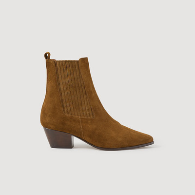 Sandro LEATHER ANKLE BOOTS WITH ELASTIC outlook