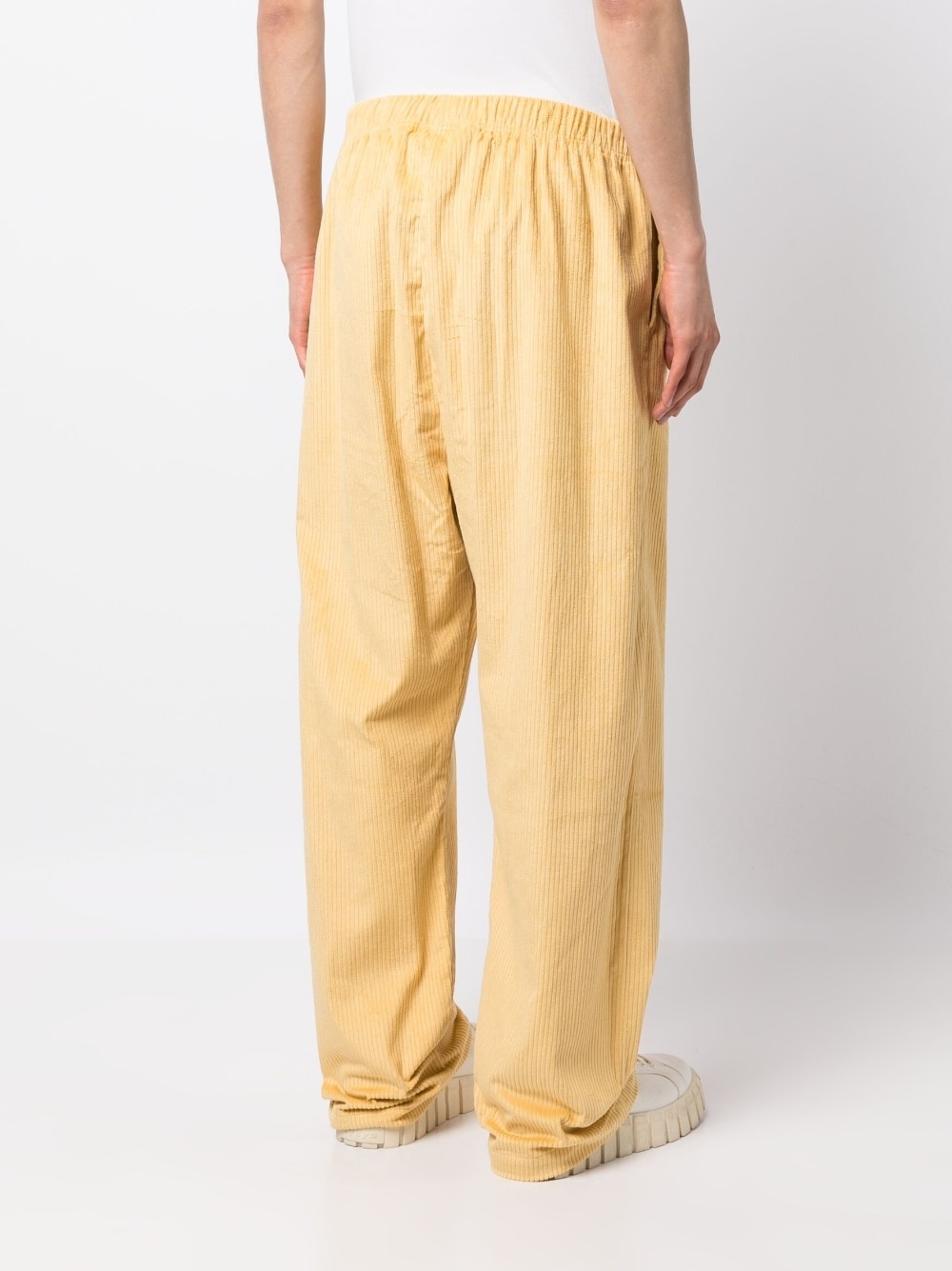 drawstring corduroy track pants - 4