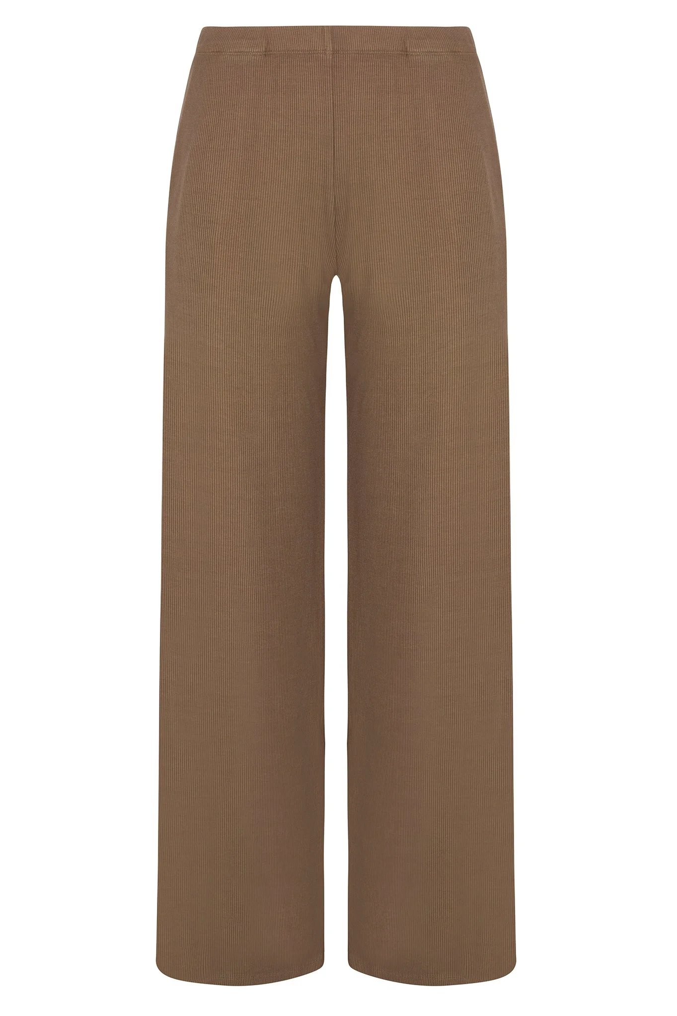 TRUFFLE RIB WIDE LEG PANTS - 1