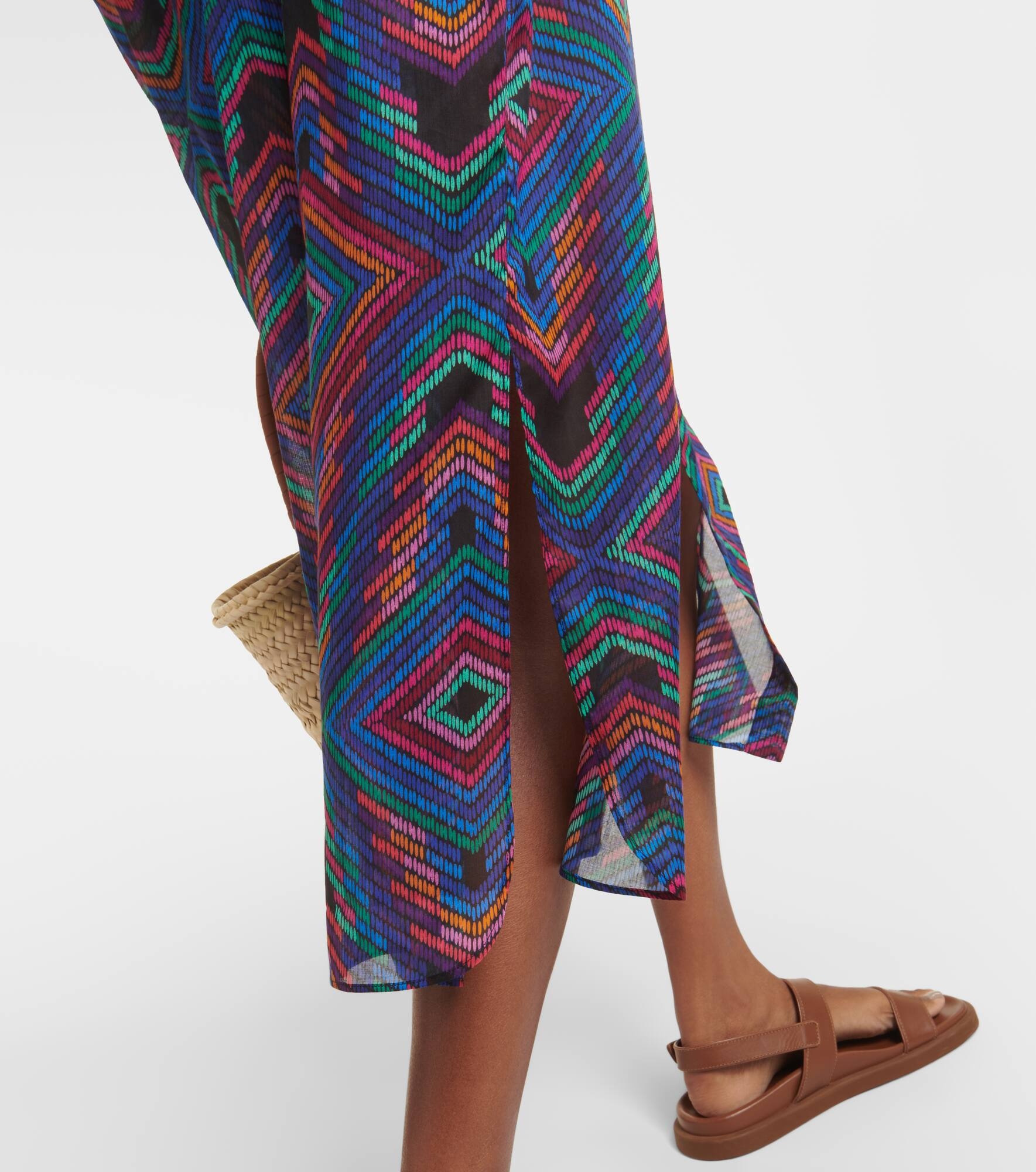 Dj printed cotton voile shirt dress - 5