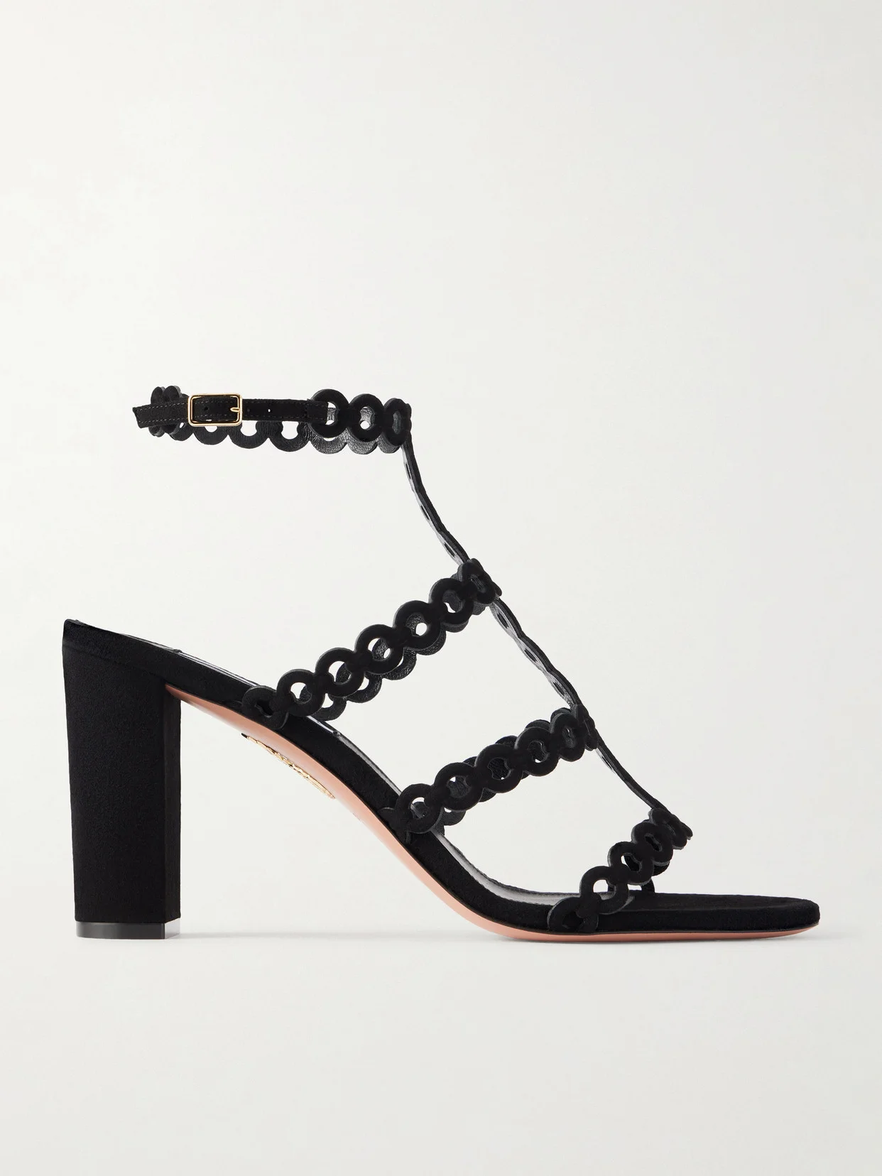 Infinity Chain 85 Cutout Suede Sandals - 1