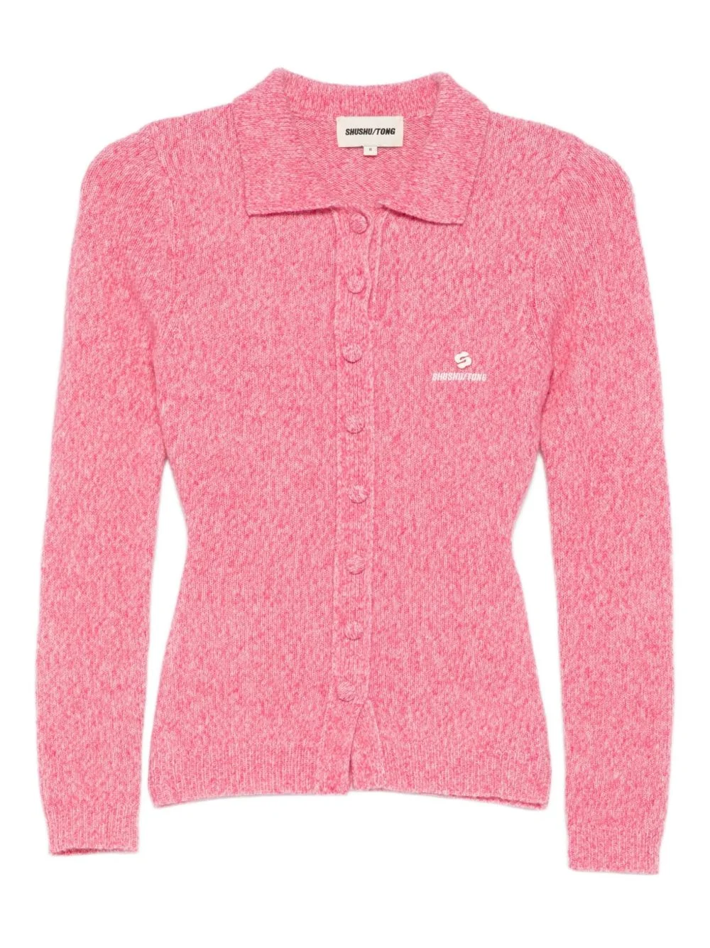 polo-collar cardigan - 1