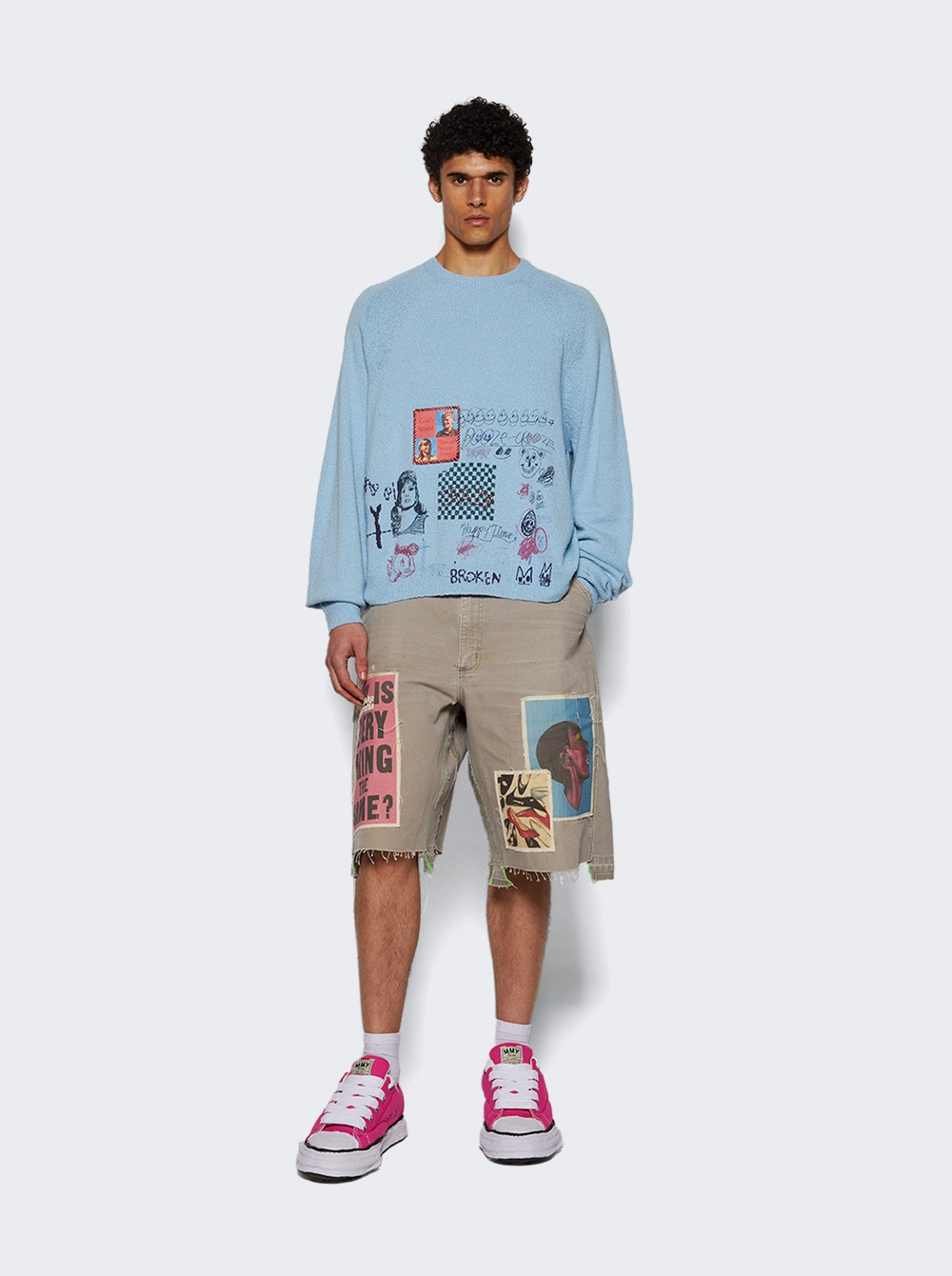 Booze Crooze Knit Sweater Blue - 5