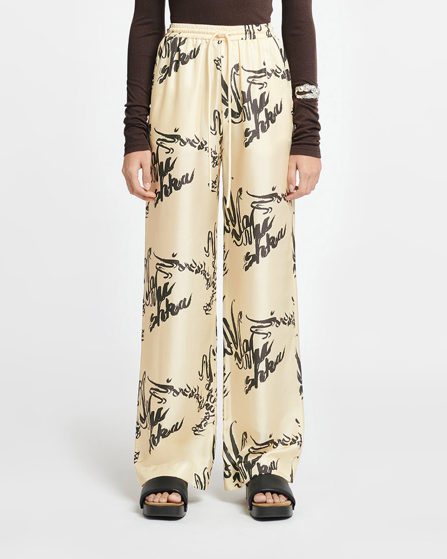 Printed Silk Twill Pants - 2