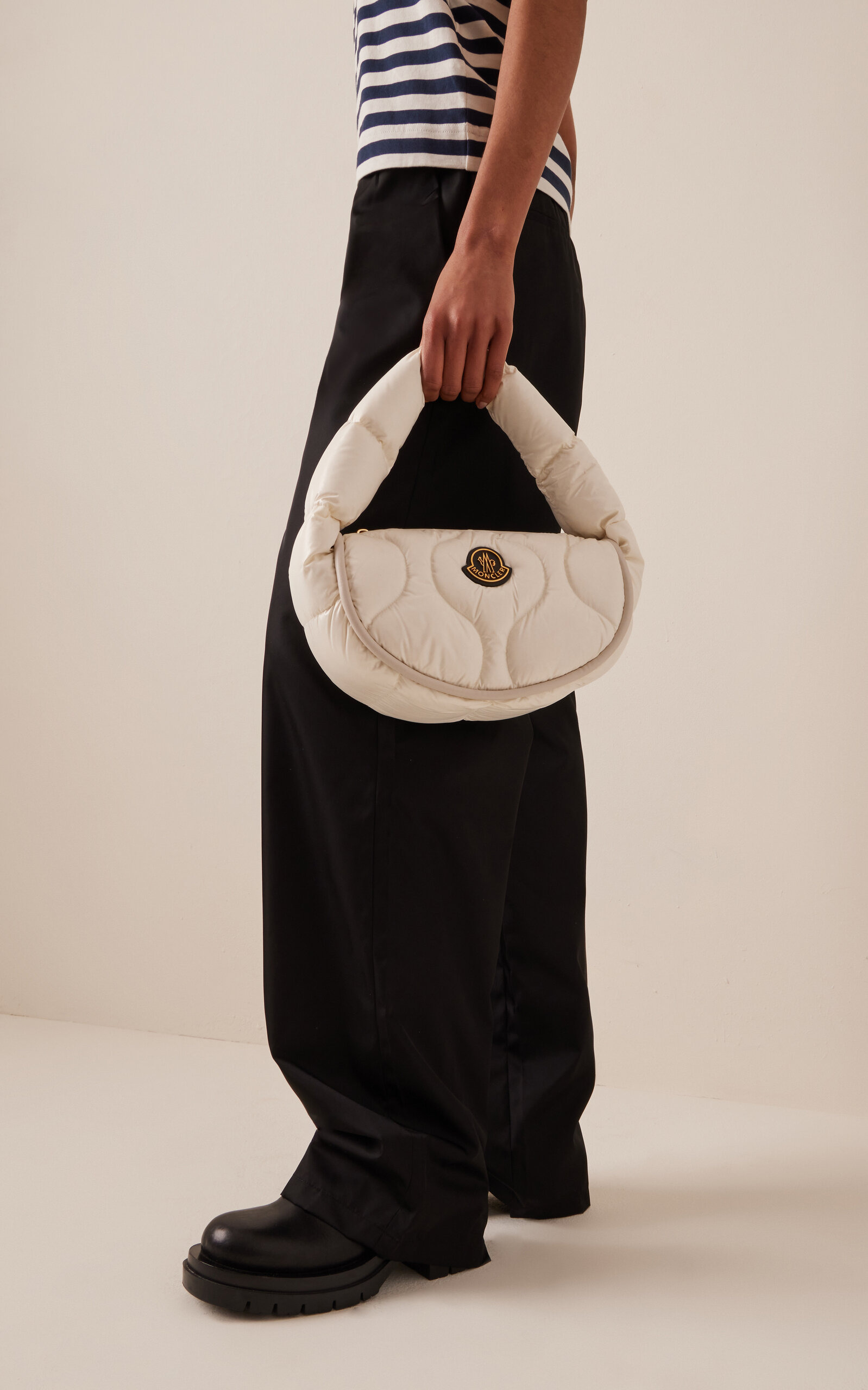 Delilah Quilted Nylon HoboBag white - 2