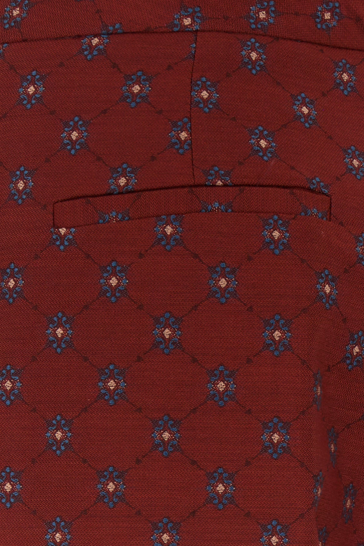 Embroidered wool blend pant - 3