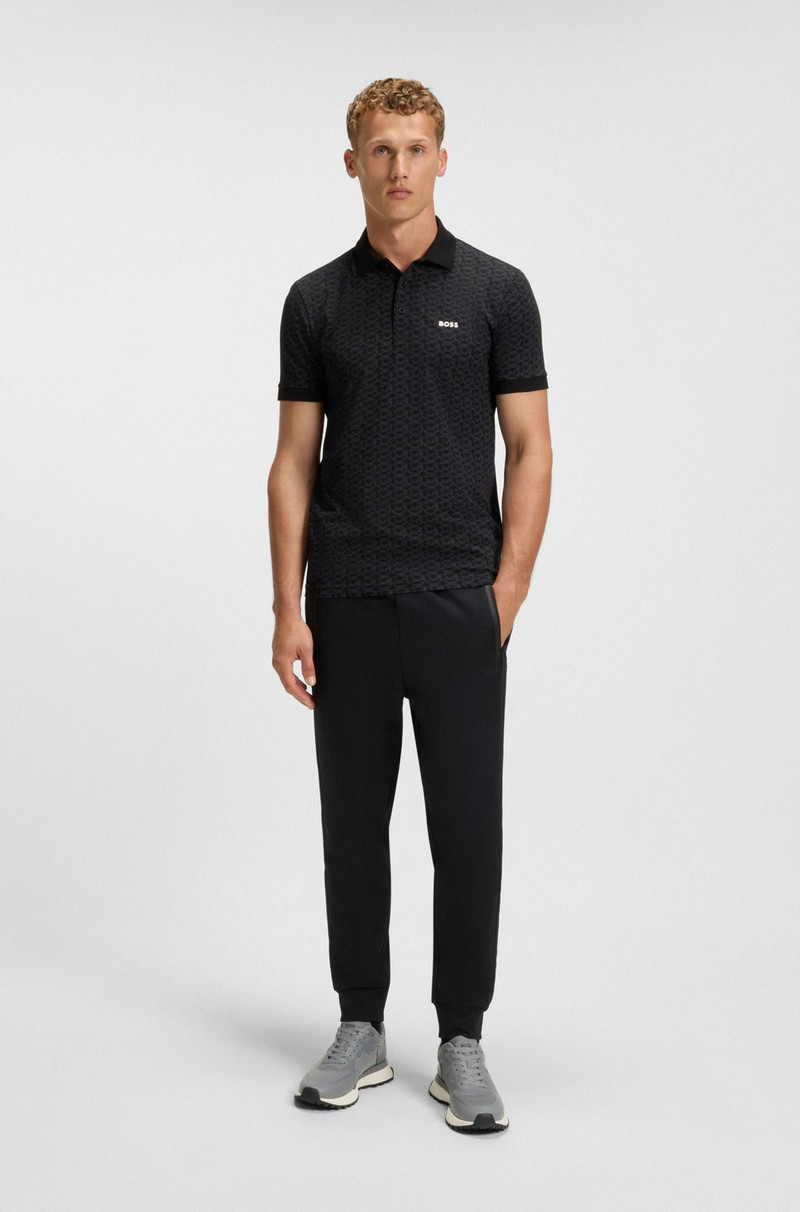 BOSS MIXED-MATERIAL TRAINERS WITH MESH DETAILS AND BRANDING outlook