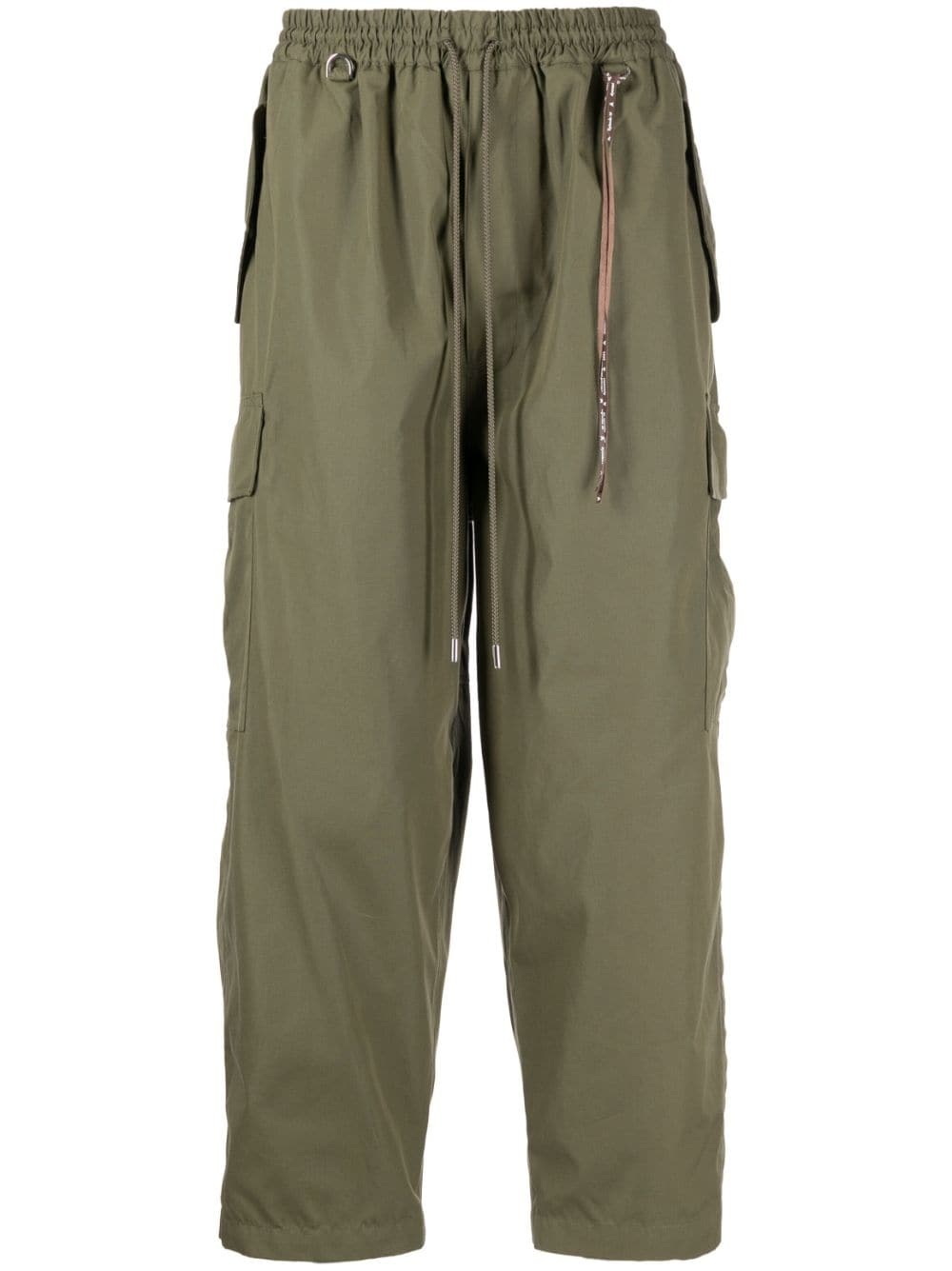 cotton-blend cargo trousers - 1