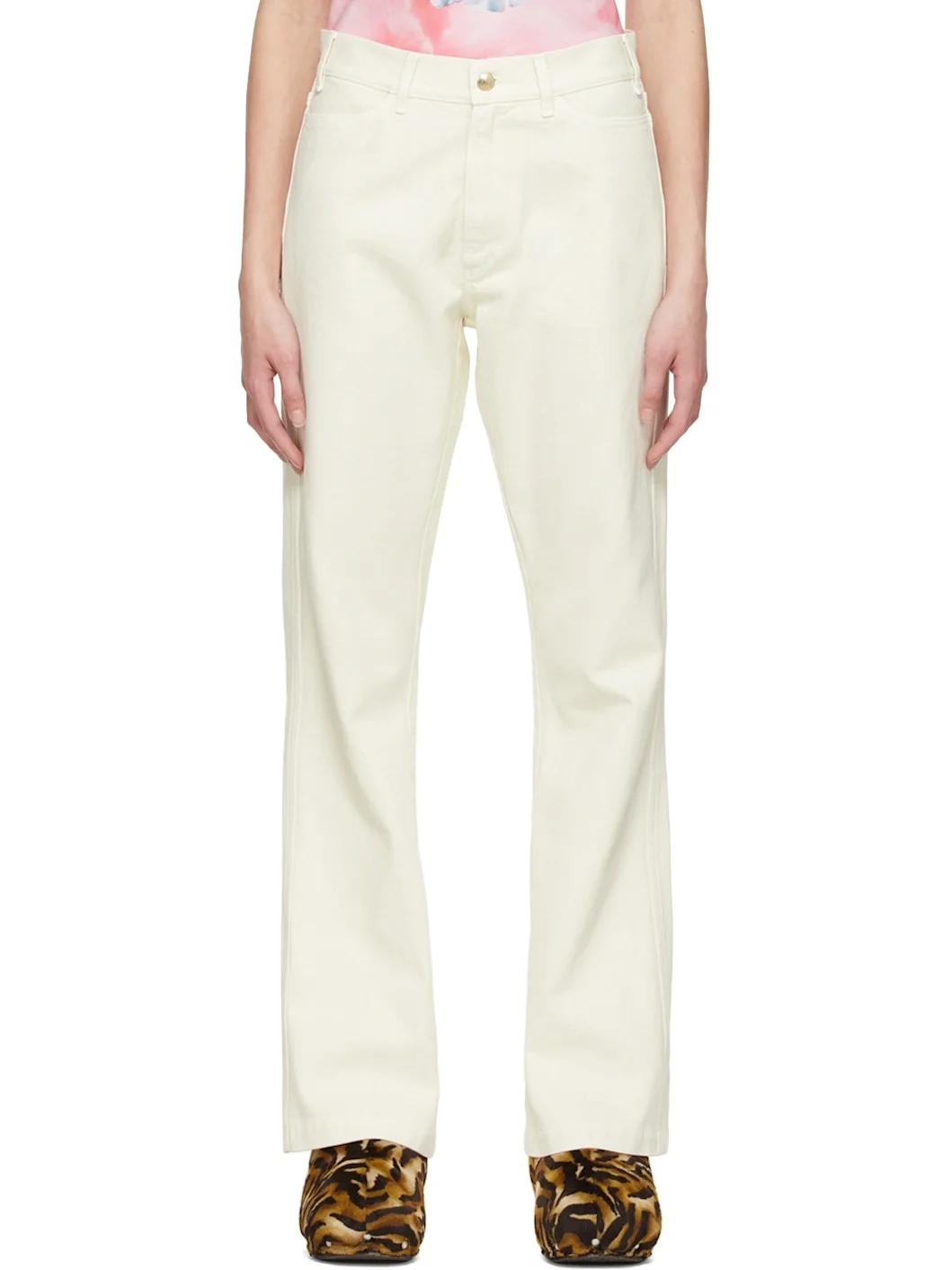 Off-White Flared Trousers - 1
