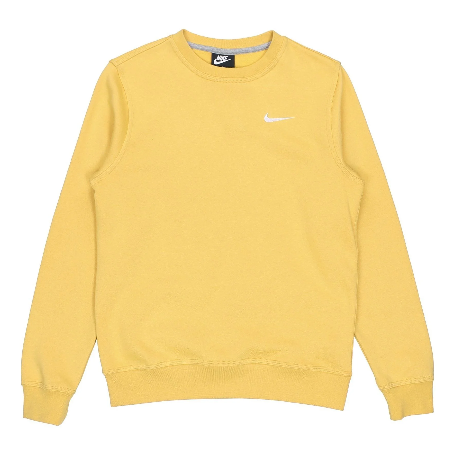 Men's Nike FW21 Solid Color Fleece Lined Stay Warm Pullover Yellow 916609-761 - 1
